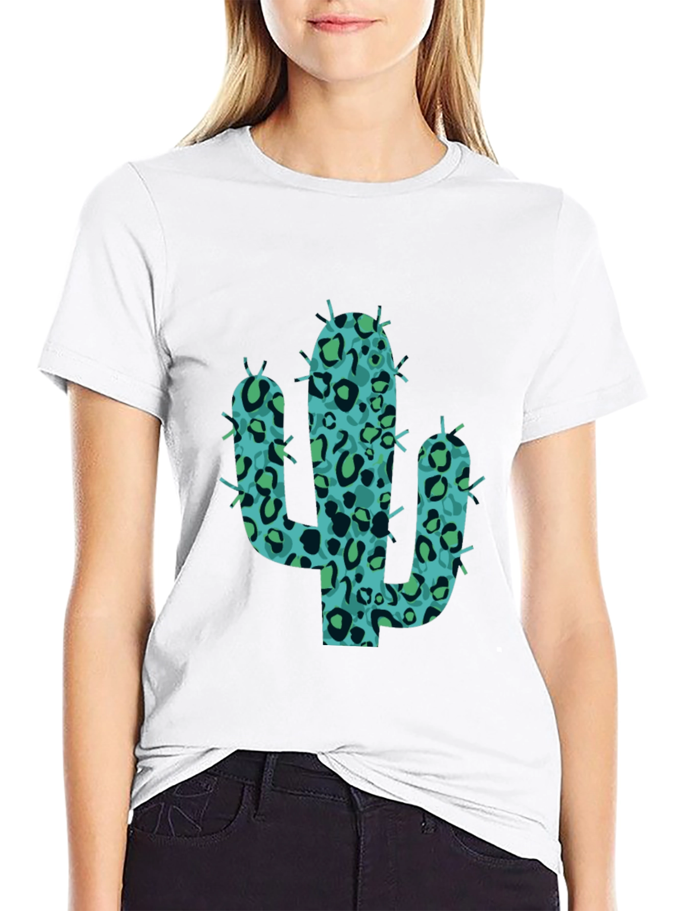 Cool Cactus Tee - Black Graphic Print Shirt