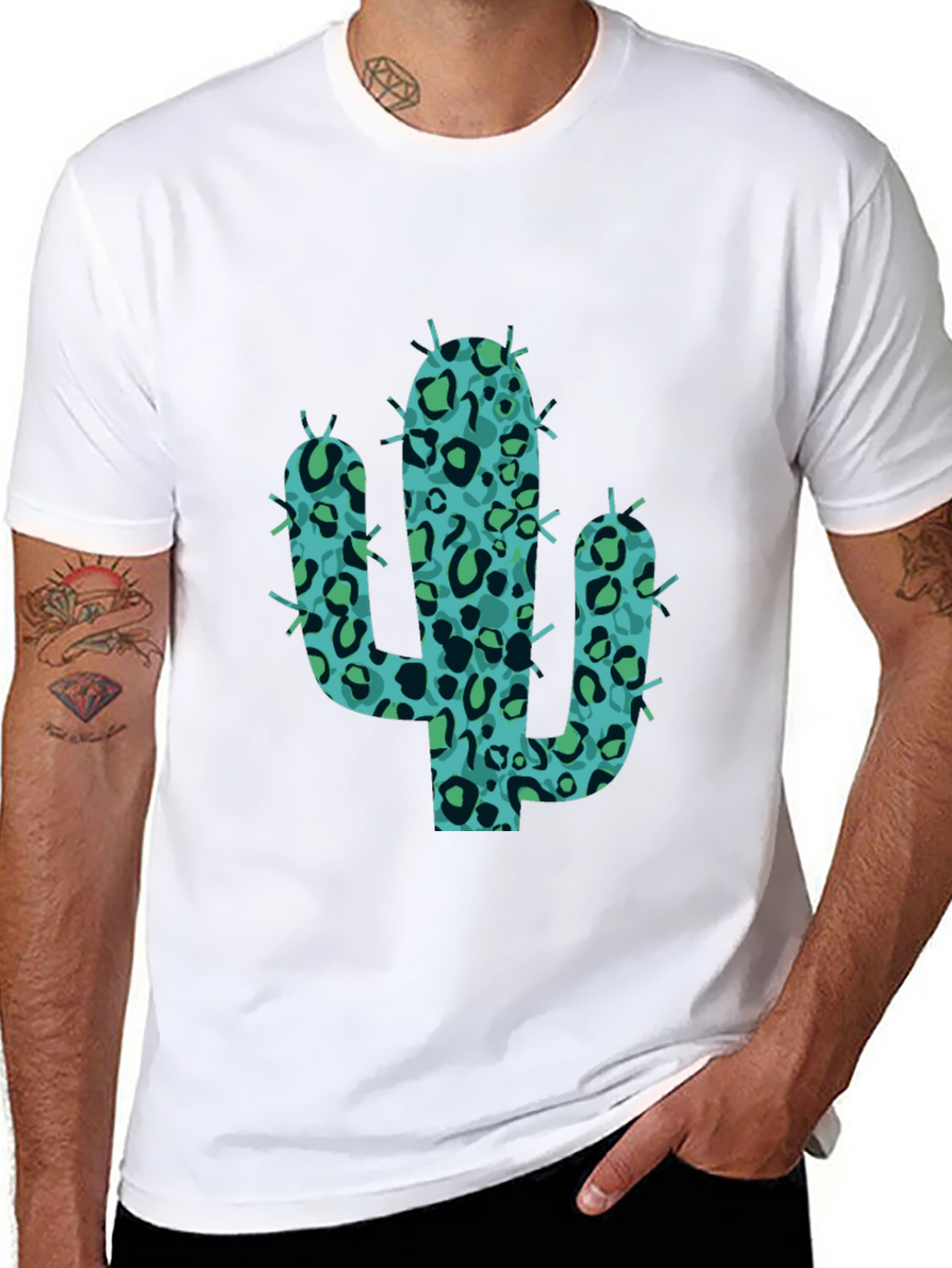 Cool Cactus Tee - Black Graphic Print Shirt