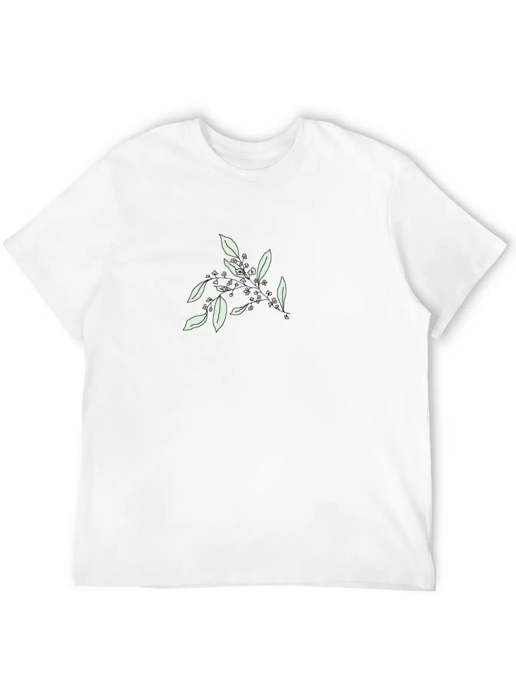 Tea Tree Flower Branch Relaxed Everyday Tee – Lightweight And Durable Cotton