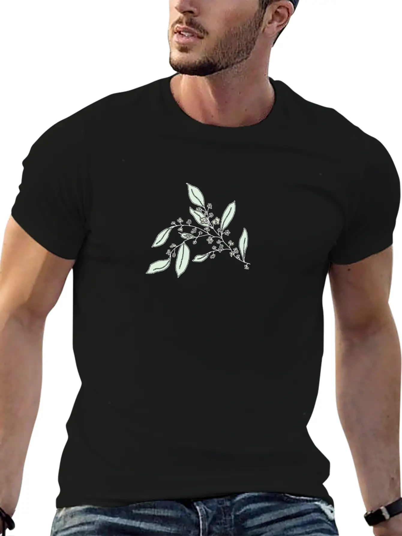 Tea Tree Flower Branch Relaxed Everyday Tee – Lightweight And Durable Cotton