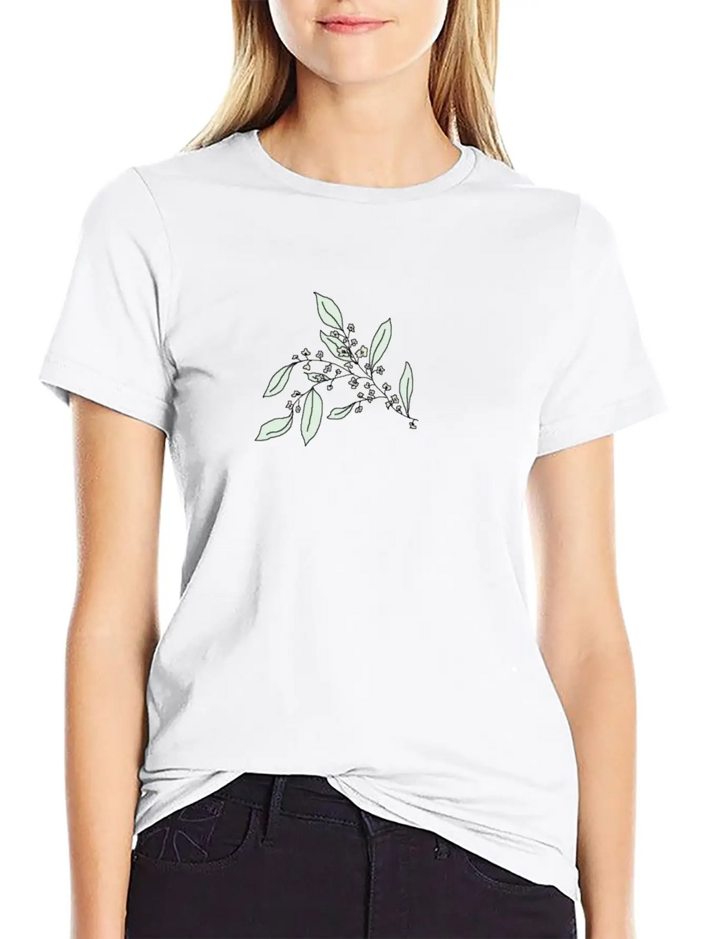 Tea Tree Flower Branch Relaxed Everyday Tee – Lightweight And Durable Cotton