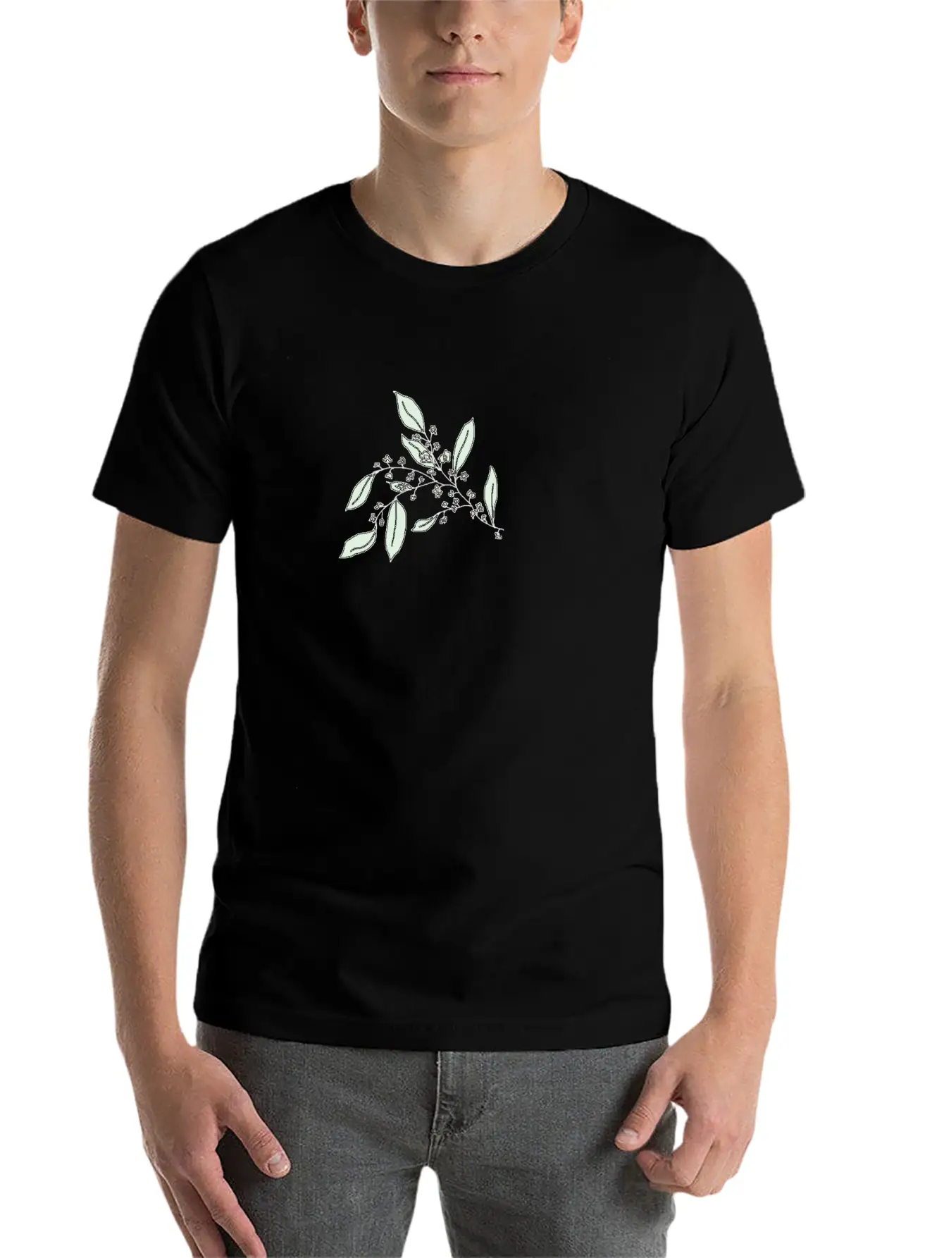 Tea Tree Flower Branch Relaxed Everyday Tee – Lightweight And Durable Cotton