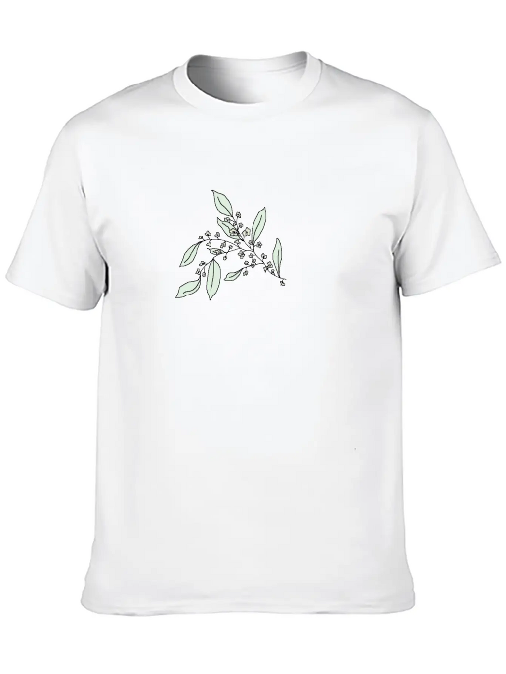 Tea Tree Flower Branch Relaxed Everyday Tee – Lightweight And Durable Cotton