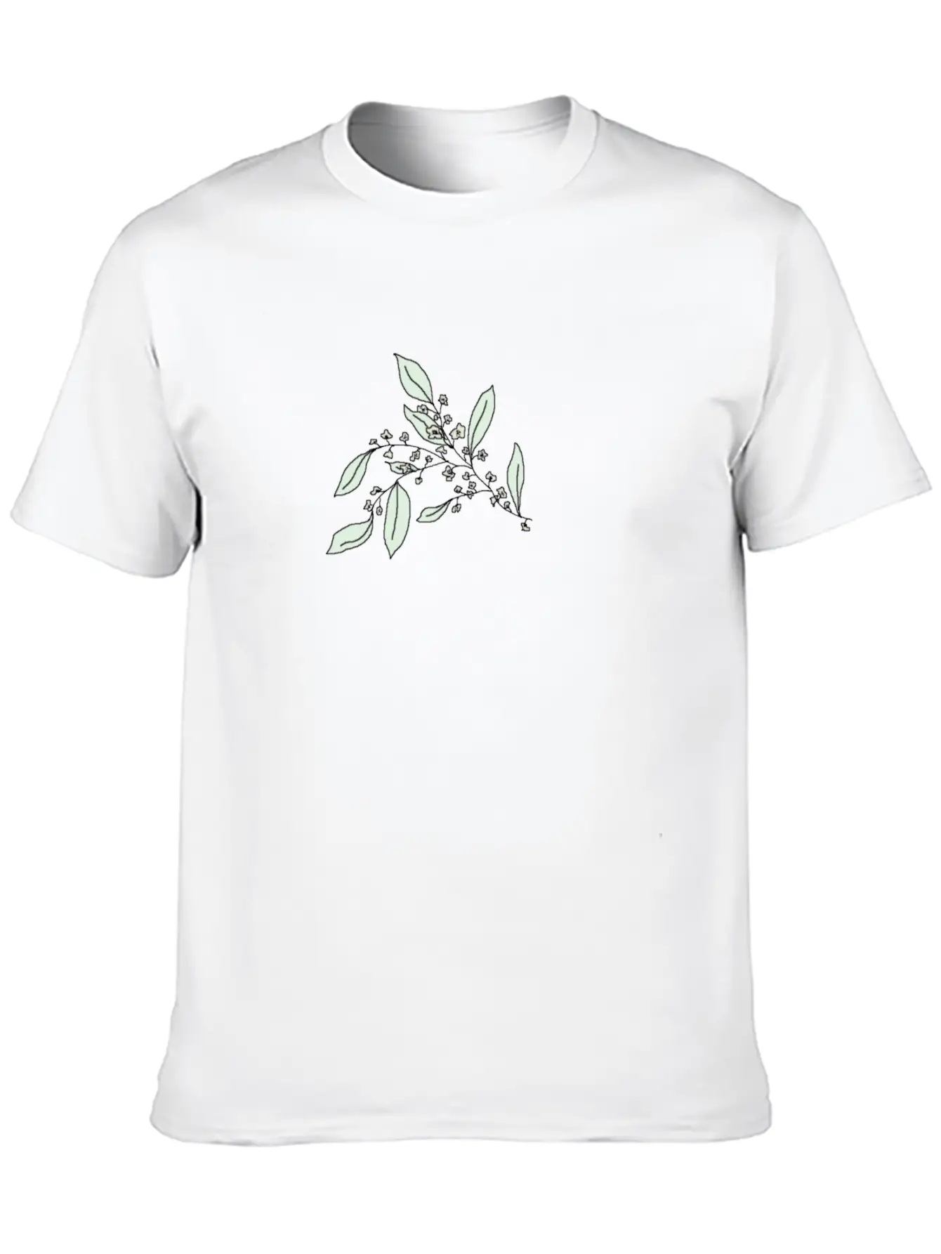 Tea Tree Flower Branch Relaxed Everyday Tee – Lightweight And Durable Cotton
