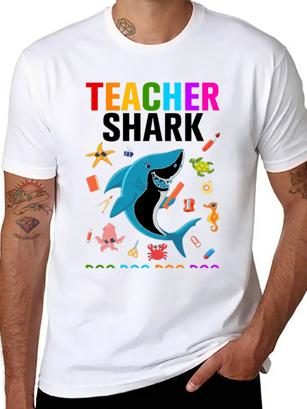Teacher Shark Relaxed Everyday Tee – Lightweight And Durable Cotton