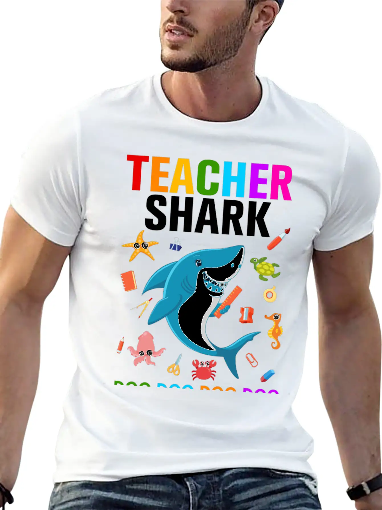 Teacher Shark Relaxed Everyday Tee – Lightweight And Durable Cotton