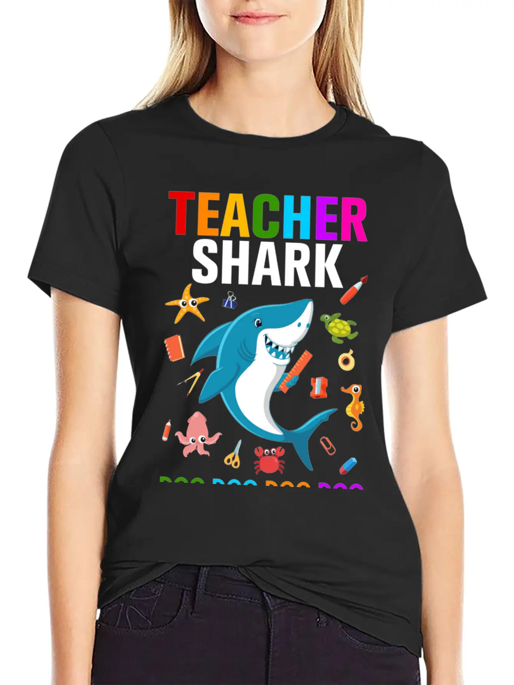 Teacher Shark Relaxed Everyday Tee – Lightweight And Durable Cotton