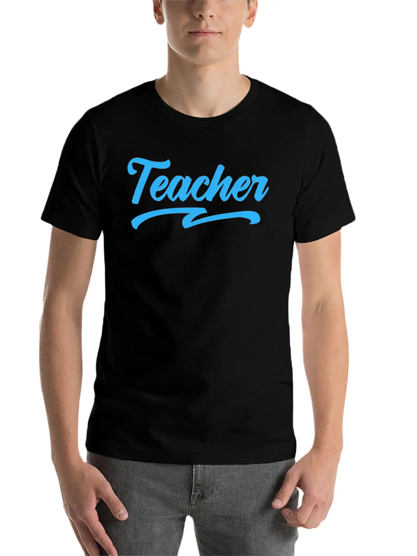 Teacher Typography Text Essential Cotton Tee For Daily Outfits – Unisex Style