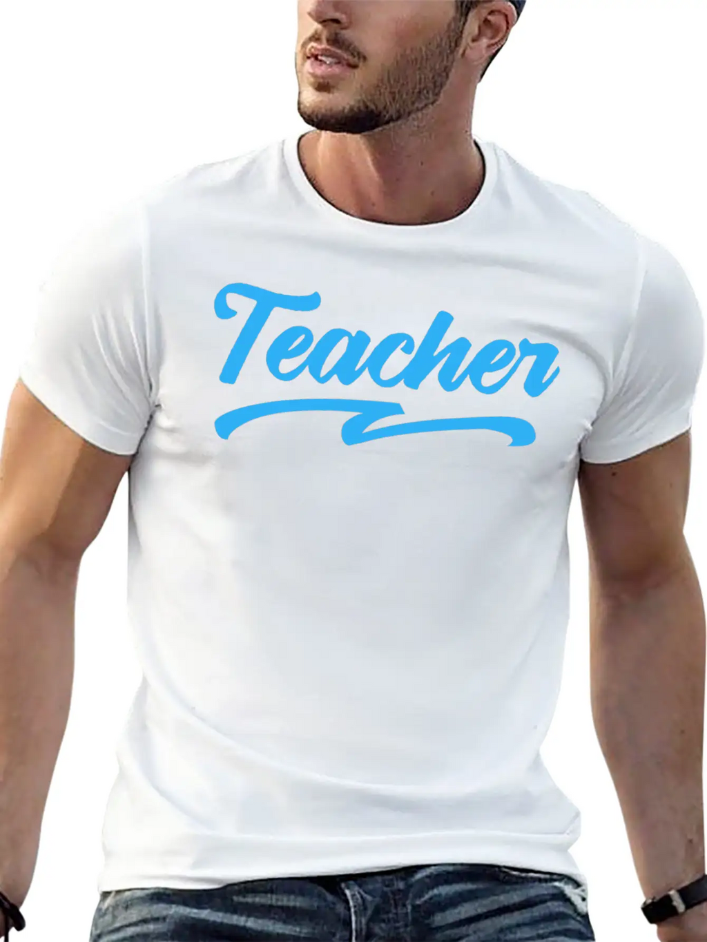 Teacher Typography Text Essential Cotton Tee For Daily Outfits – Unisex Style