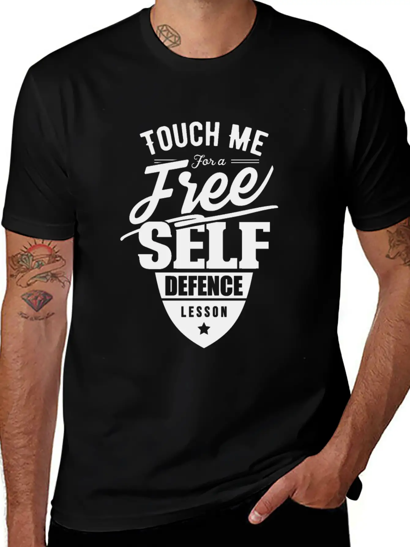 Team Self Defense Course Martial Arts School Relaxed Everyday Tee – Lightweight And Durable Cotton