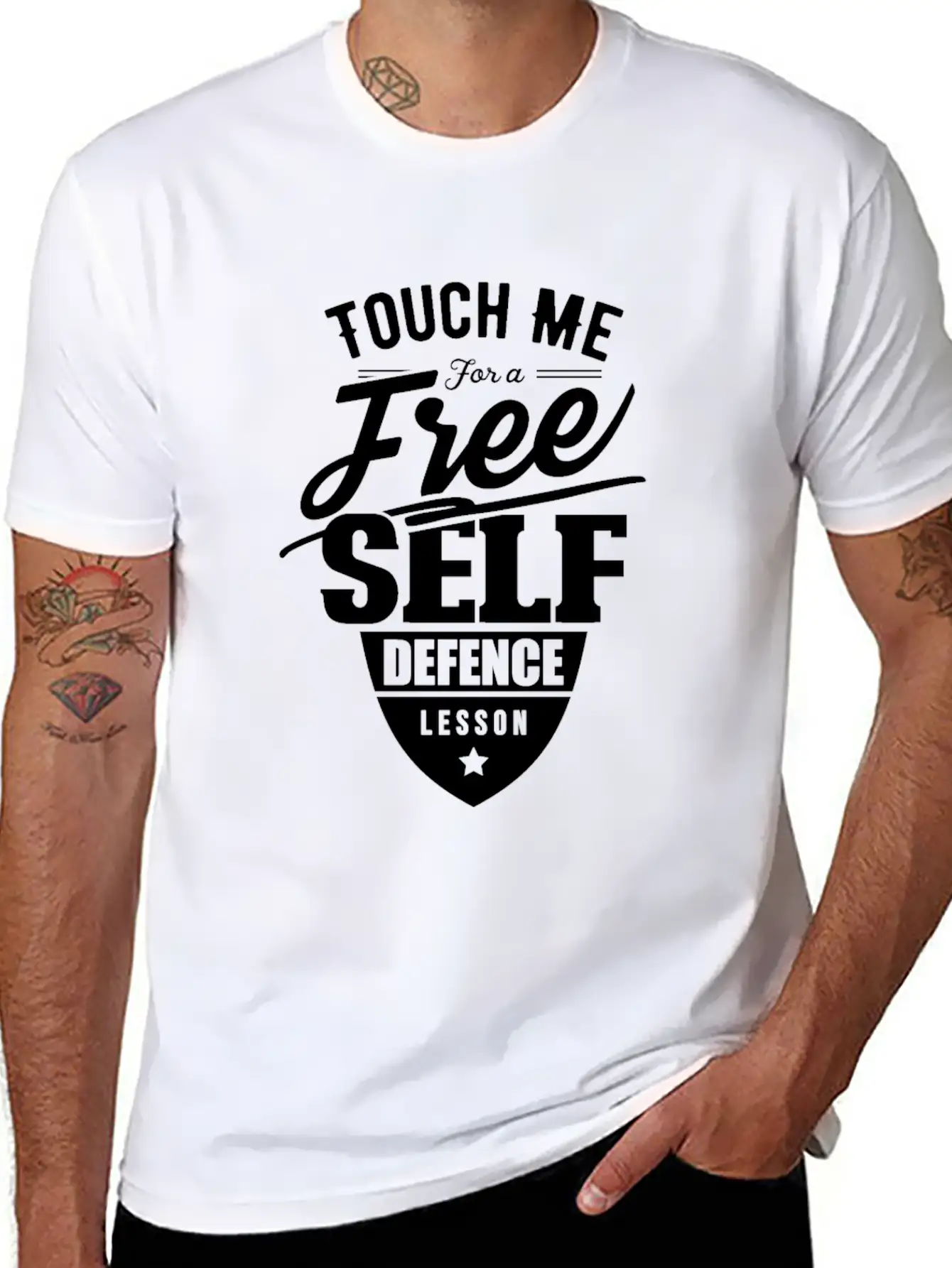 Team Self Defense Course Martial Arts School Relaxed Everyday Tee – Lightweight And Durable Cotton