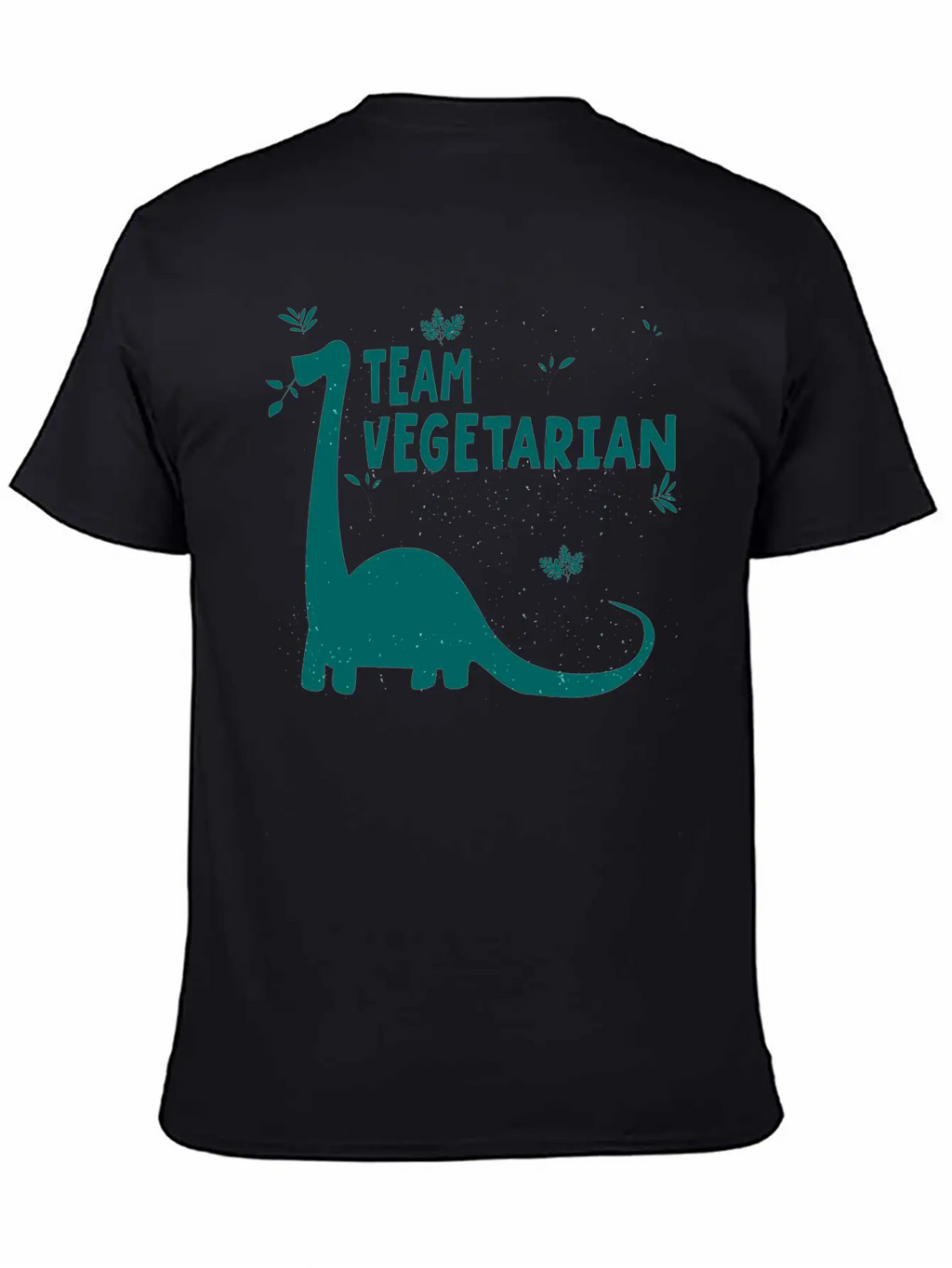 Team Vegetarian - Dinosaur Vegan Stylish Everyday T-Shirt – Unisex Basic Cotton Tee
