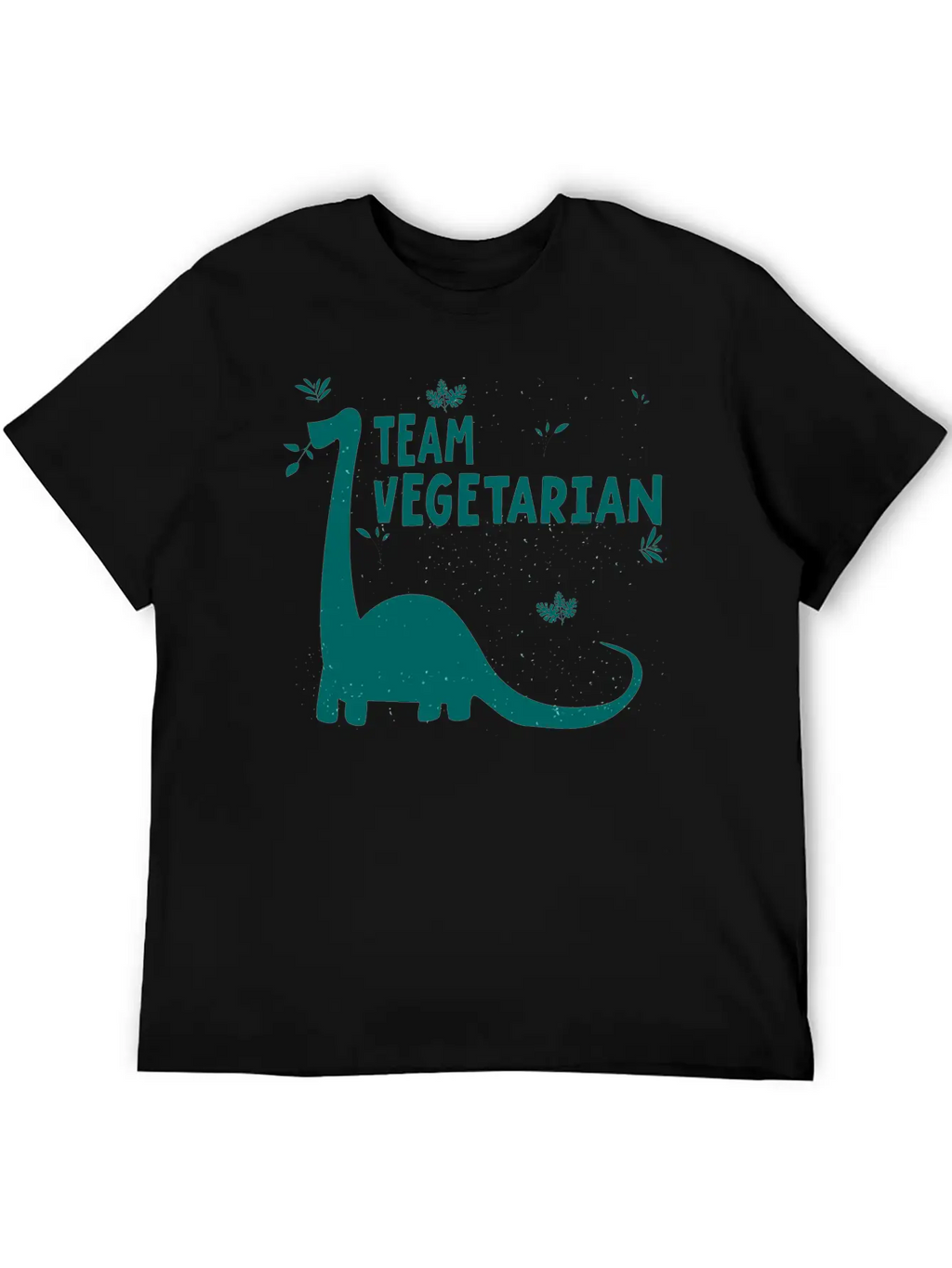 Team Vegetarian - Dinosaur Vegan Stylish Everyday T-Shirt – Unisex Basic Cotton Tee