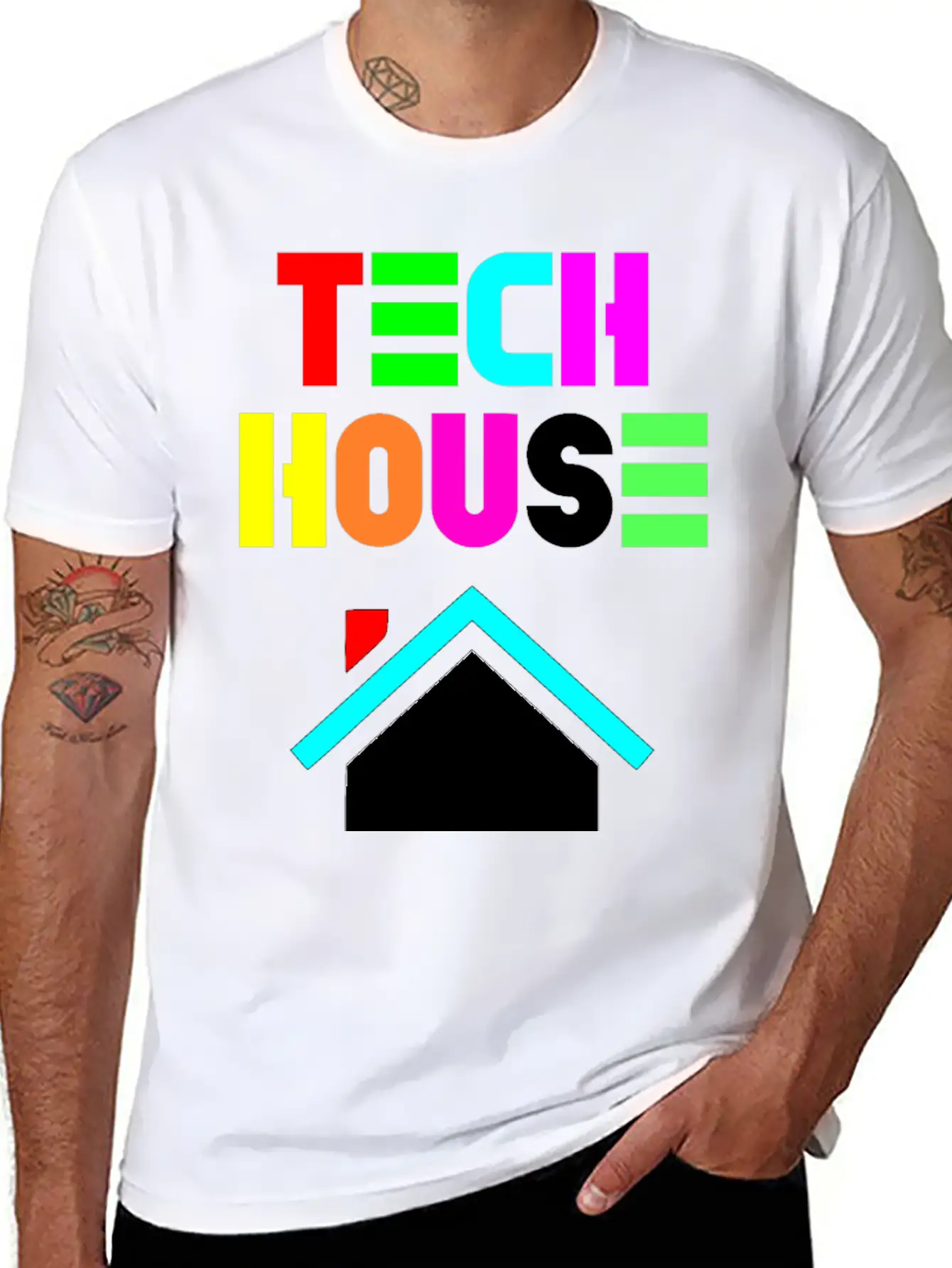 Tech House Essential Cotton Tee For Daily Outfits – Unisex Style