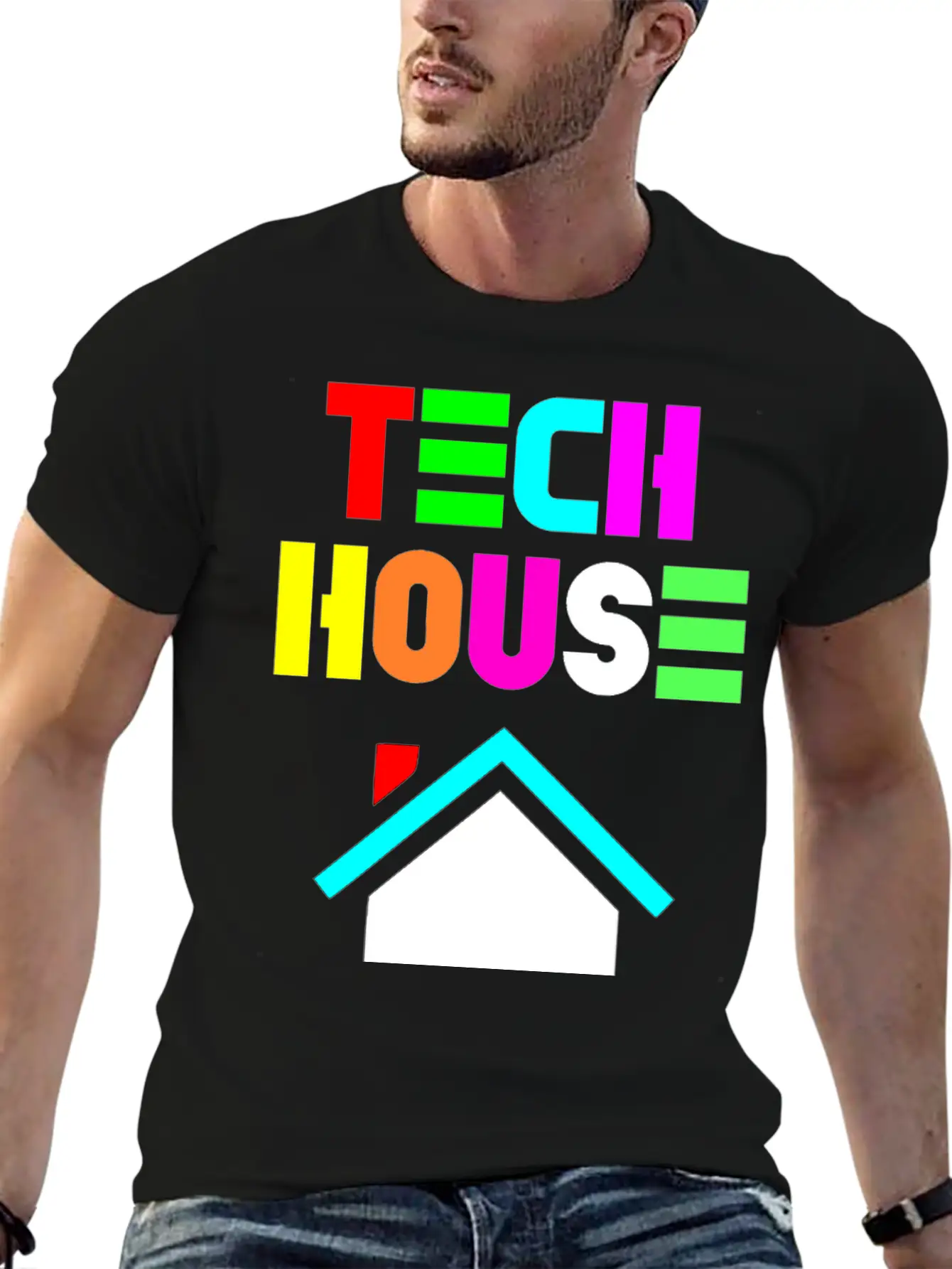Tech House Essential Cotton Tee For Daily Outfits – Unisex Style