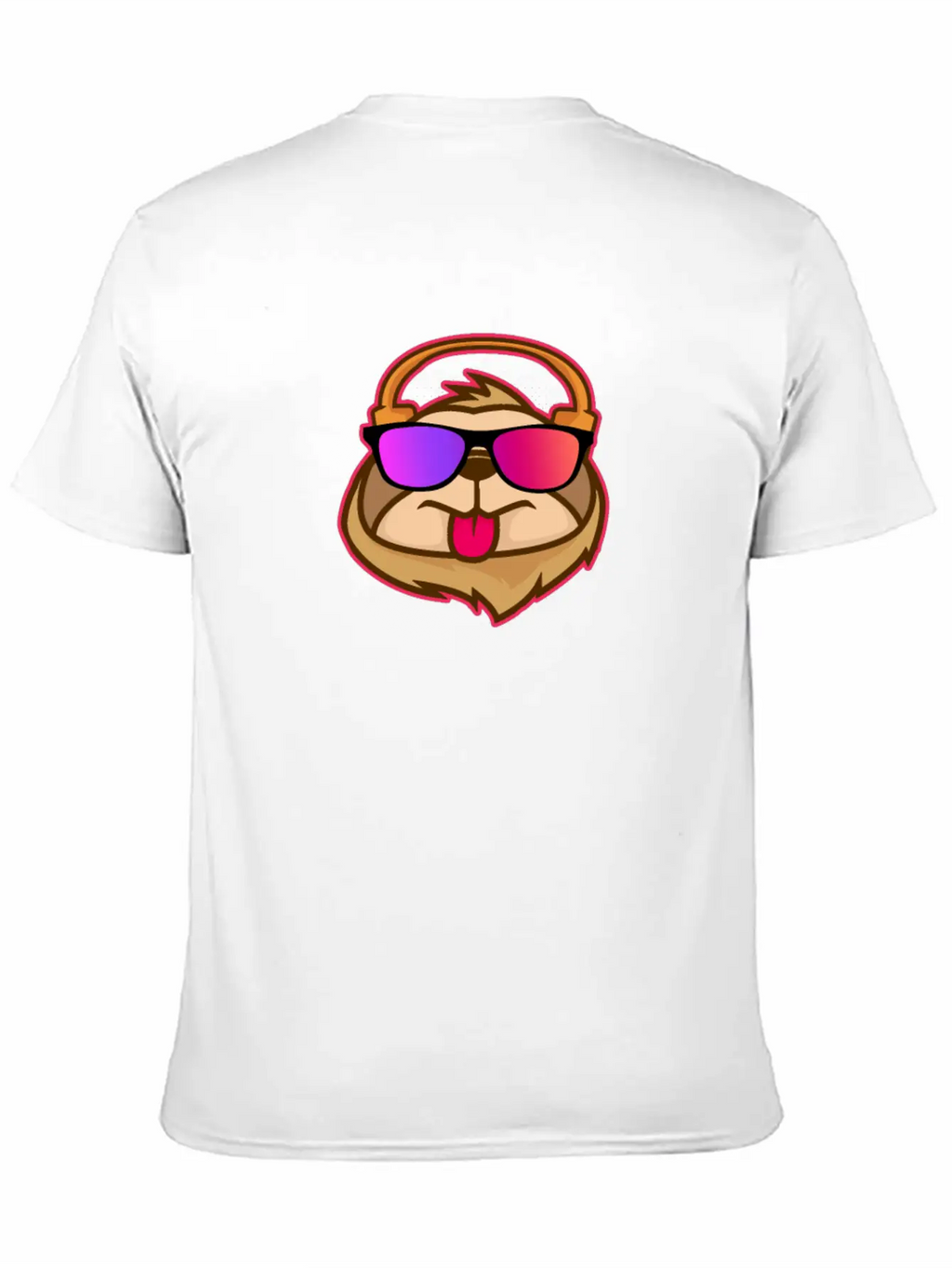 Techno House Funny DJ Sloth Glasses Gift Classic Cotton Tee – Unisex Comfort For Any Season