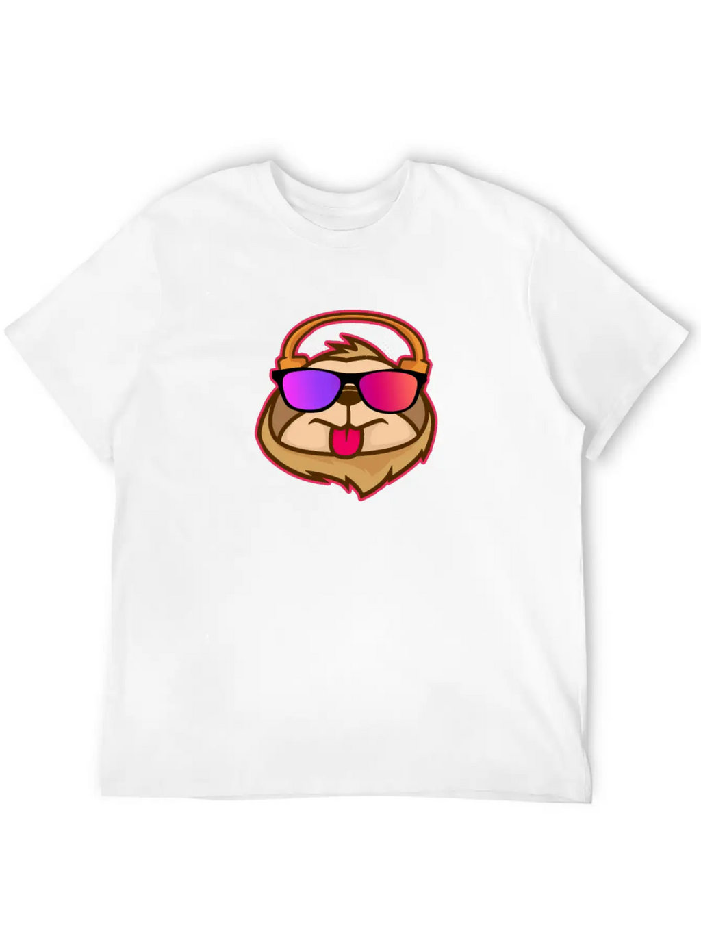 Techno House Funny DJ Sloth Glasses Gift Classic Cotton Tee – Unisex Comfort For Any Season