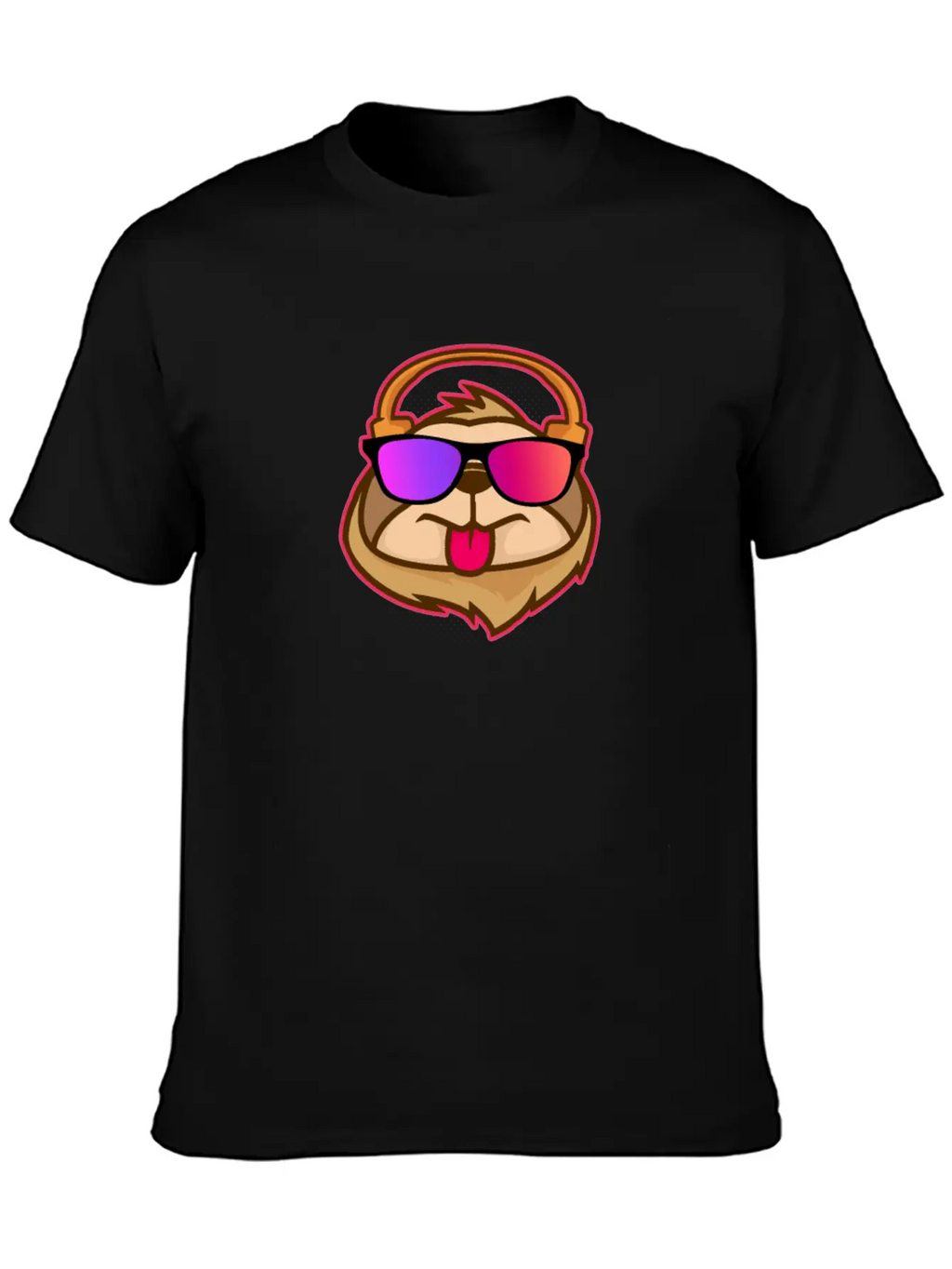 Techno House Funny DJ Sloth Glasses Gift Classic Cotton Tee – Unisex Comfort For Any Season