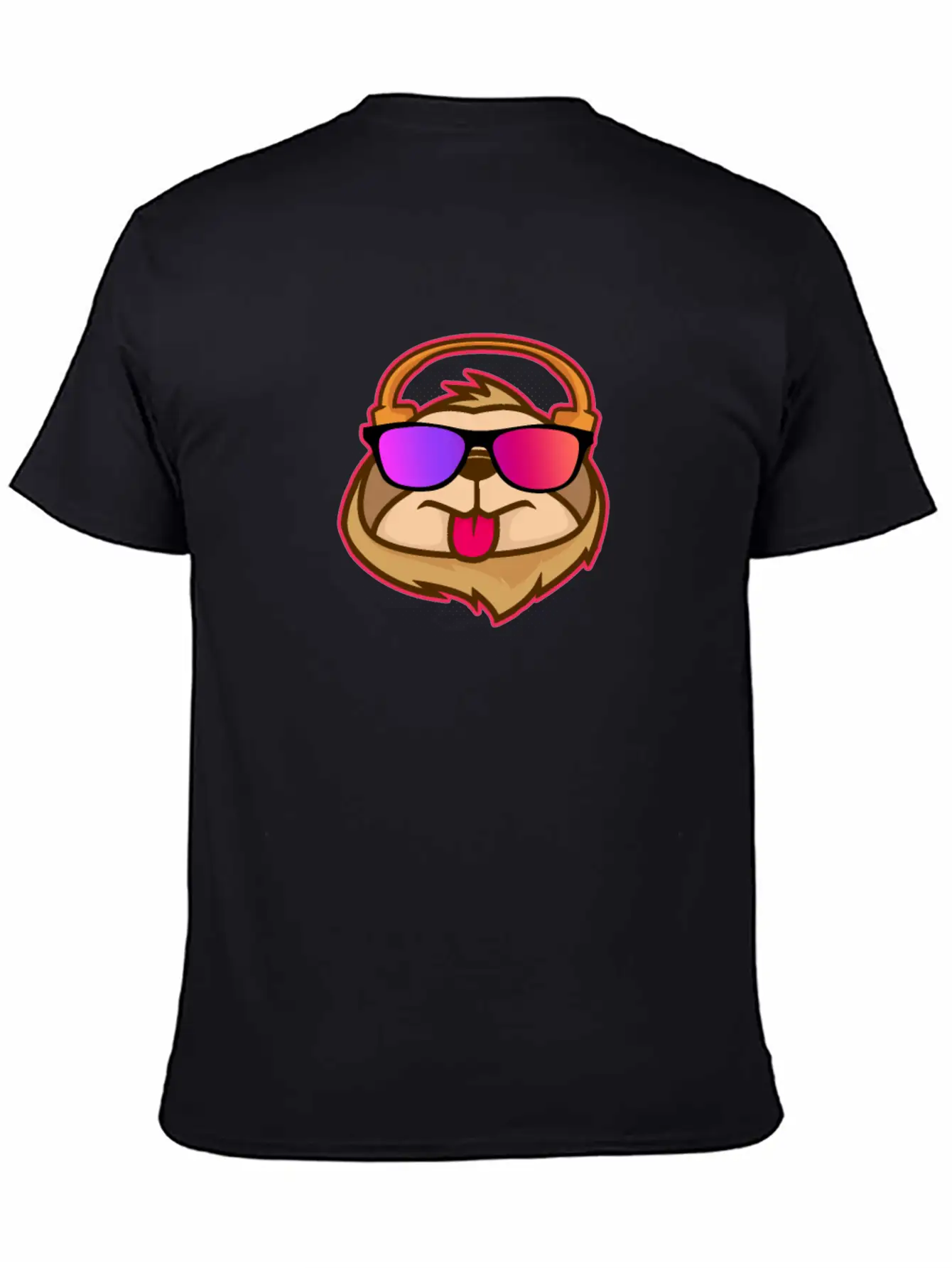 Techno House Funny DJ Sloth Glasses Gift Classic Cotton Tee – Unisex Comfort For Any Season