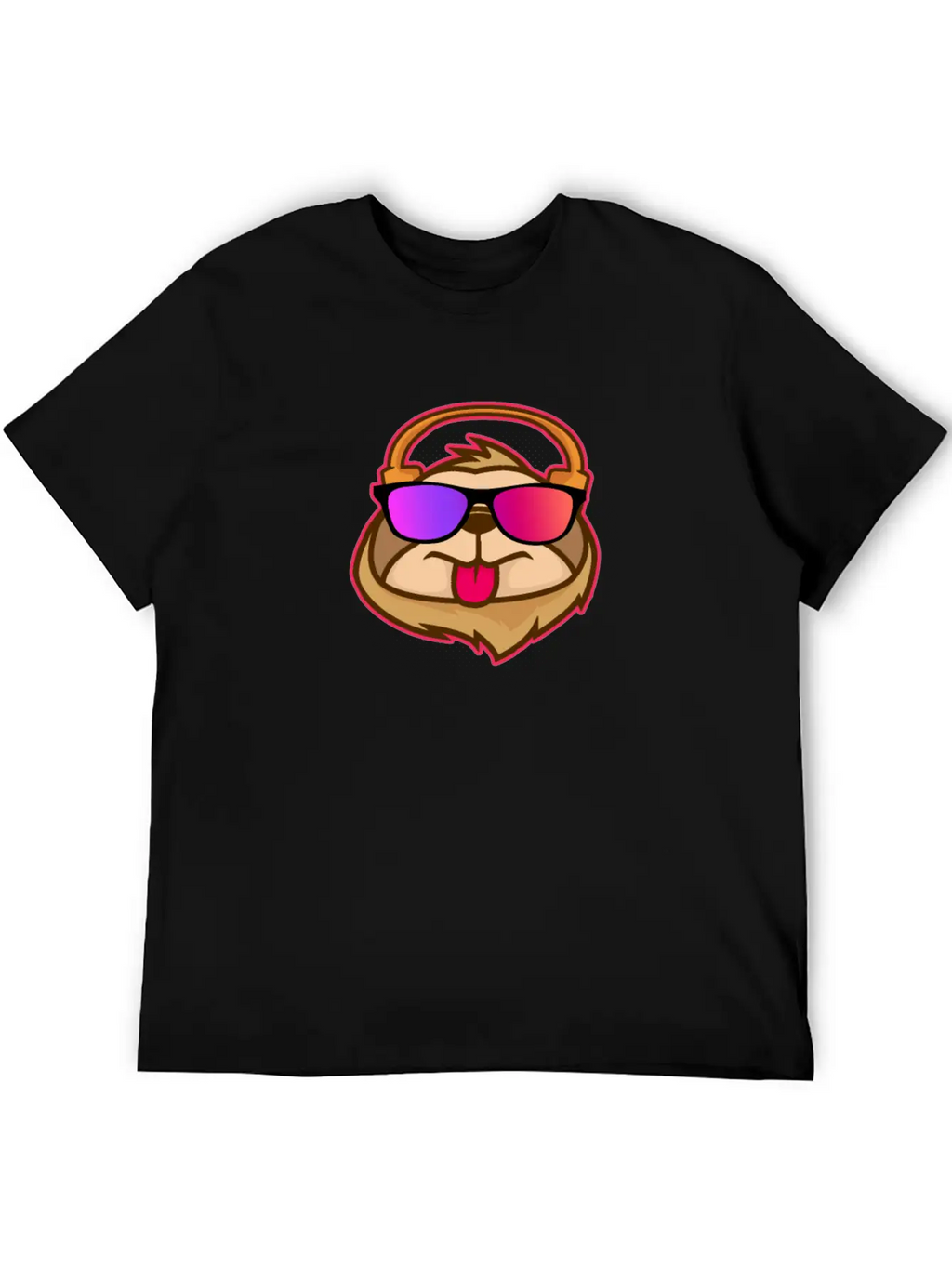 Techno House Funny DJ Sloth Glasses Gift Classic Cotton Tee – Unisex Comfort For Any Season
