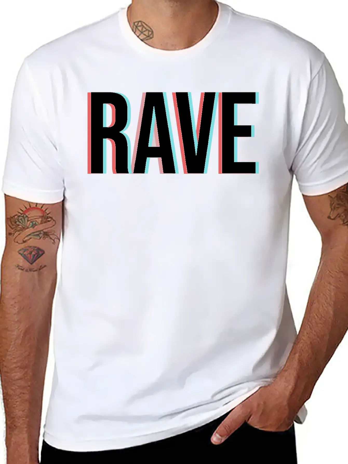 Techno Rave Raver Bass Festival Music EDM Gift Breathable Graphic T-Shirt – Perfect For Casual Days