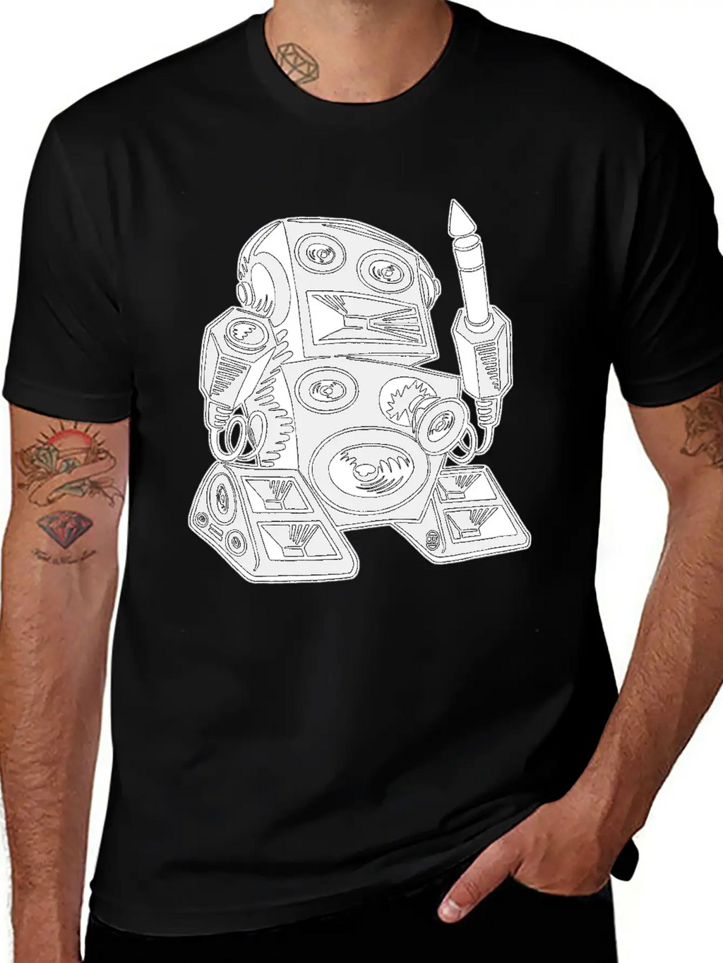 Techno Robot I Relaxed Everyday Tee – Lightweight And Durable Cotton