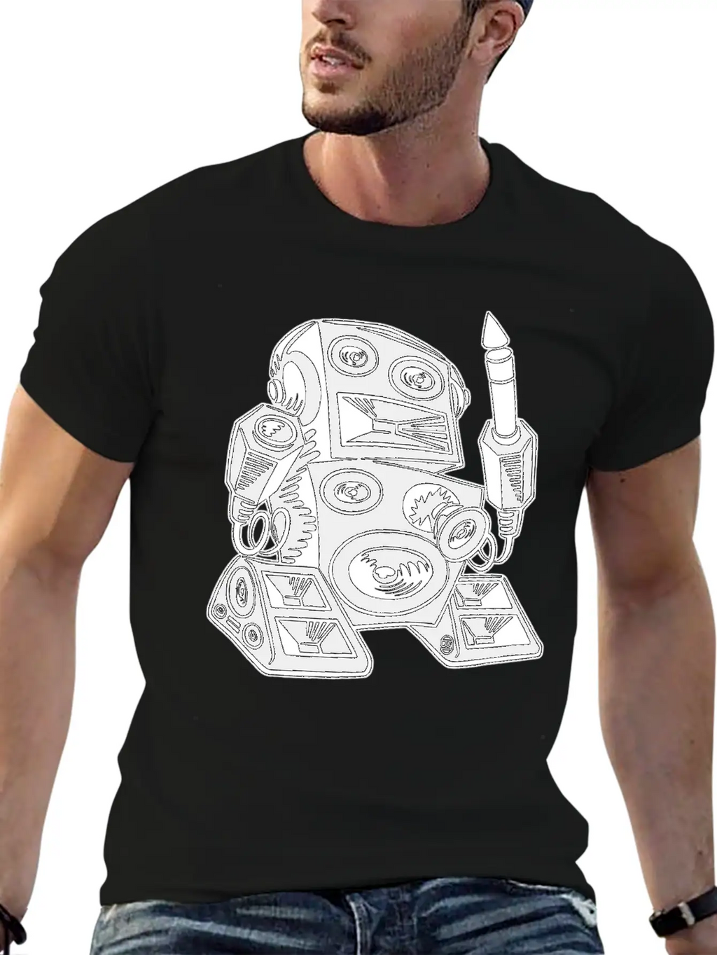 Techno Robot I Relaxed Everyday Tee – Lightweight And Durable Cotton