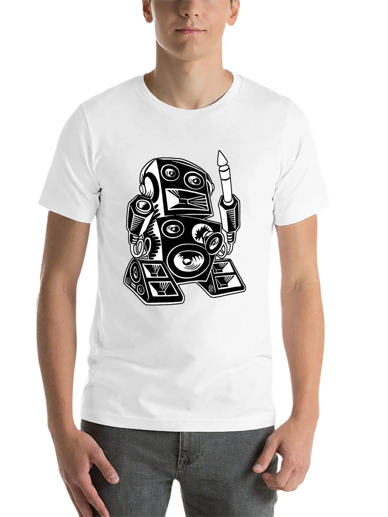 Techno Robot I Relaxed Everyday Tee – Lightweight And Durable Cotton
