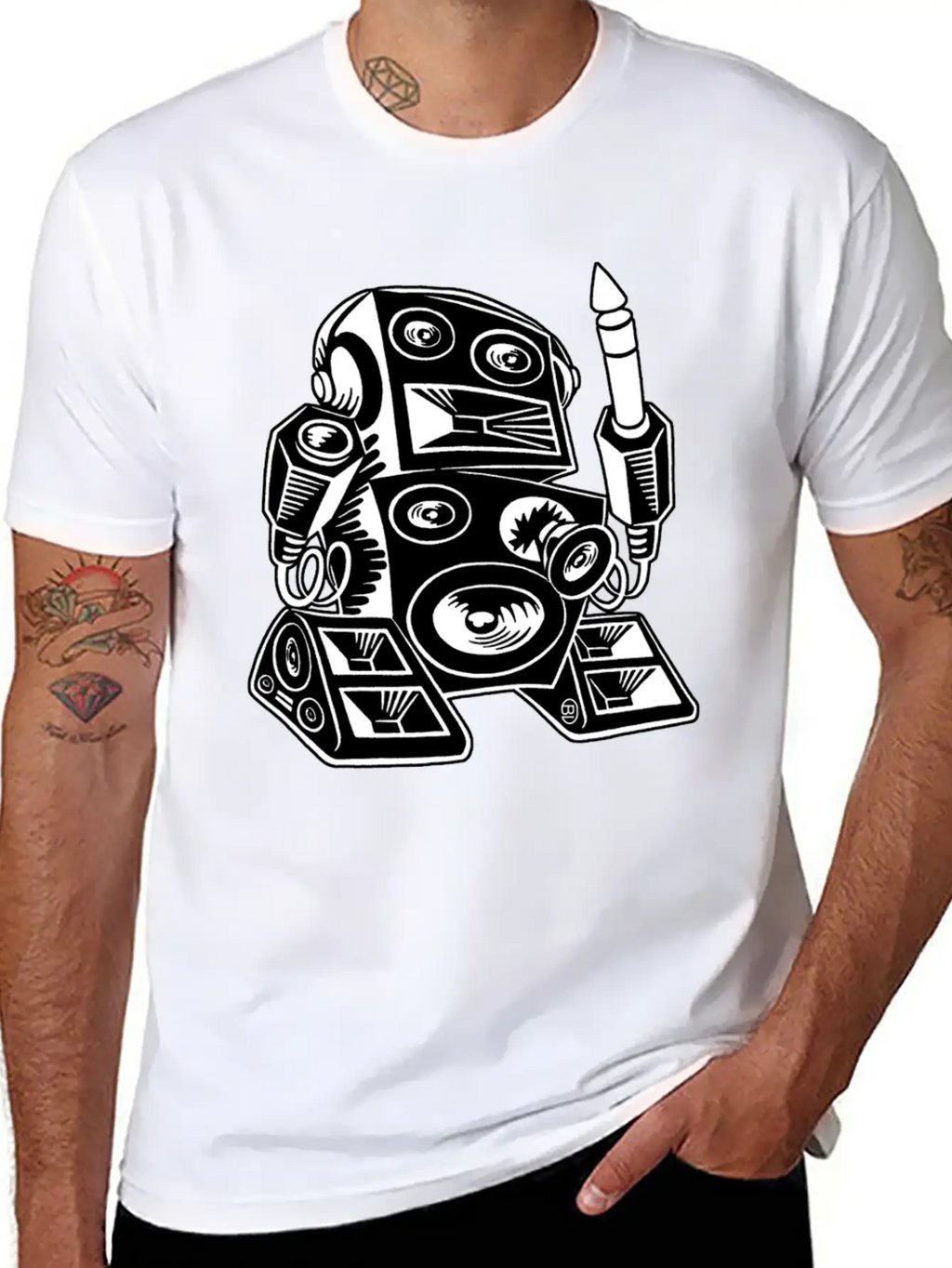 Techno Robot I Relaxed Everyday Tee – Lightweight And Durable Cotton