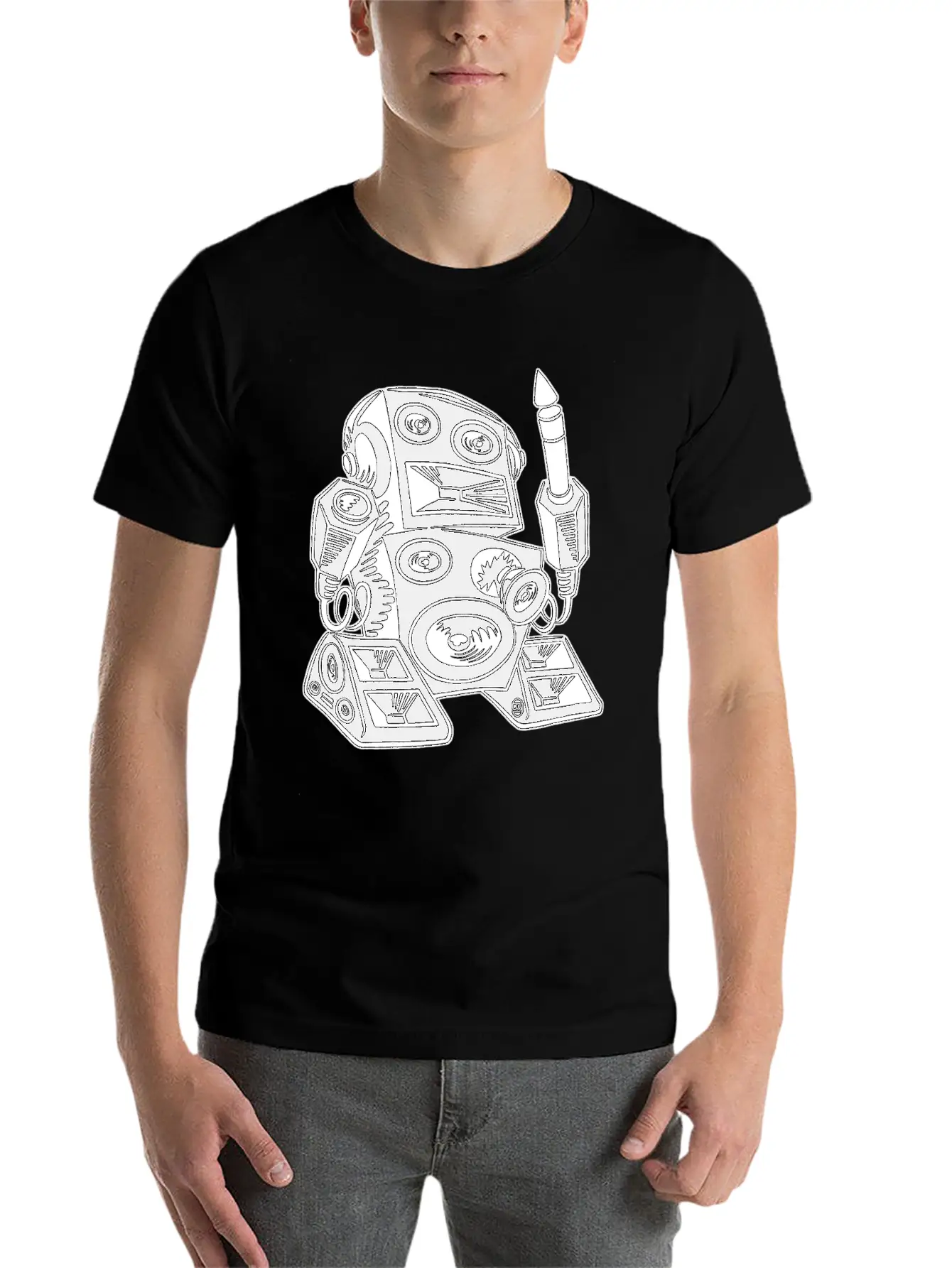 Techno Robot I Relaxed Everyday Tee – Lightweight And Durable Cotton