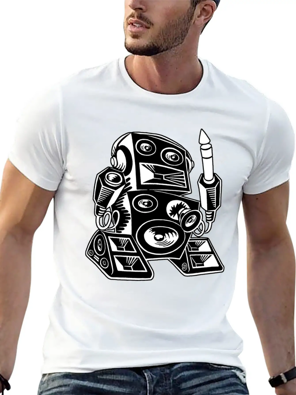 Techno Robot I Relaxed Everyday Tee – Lightweight And Durable Cotton