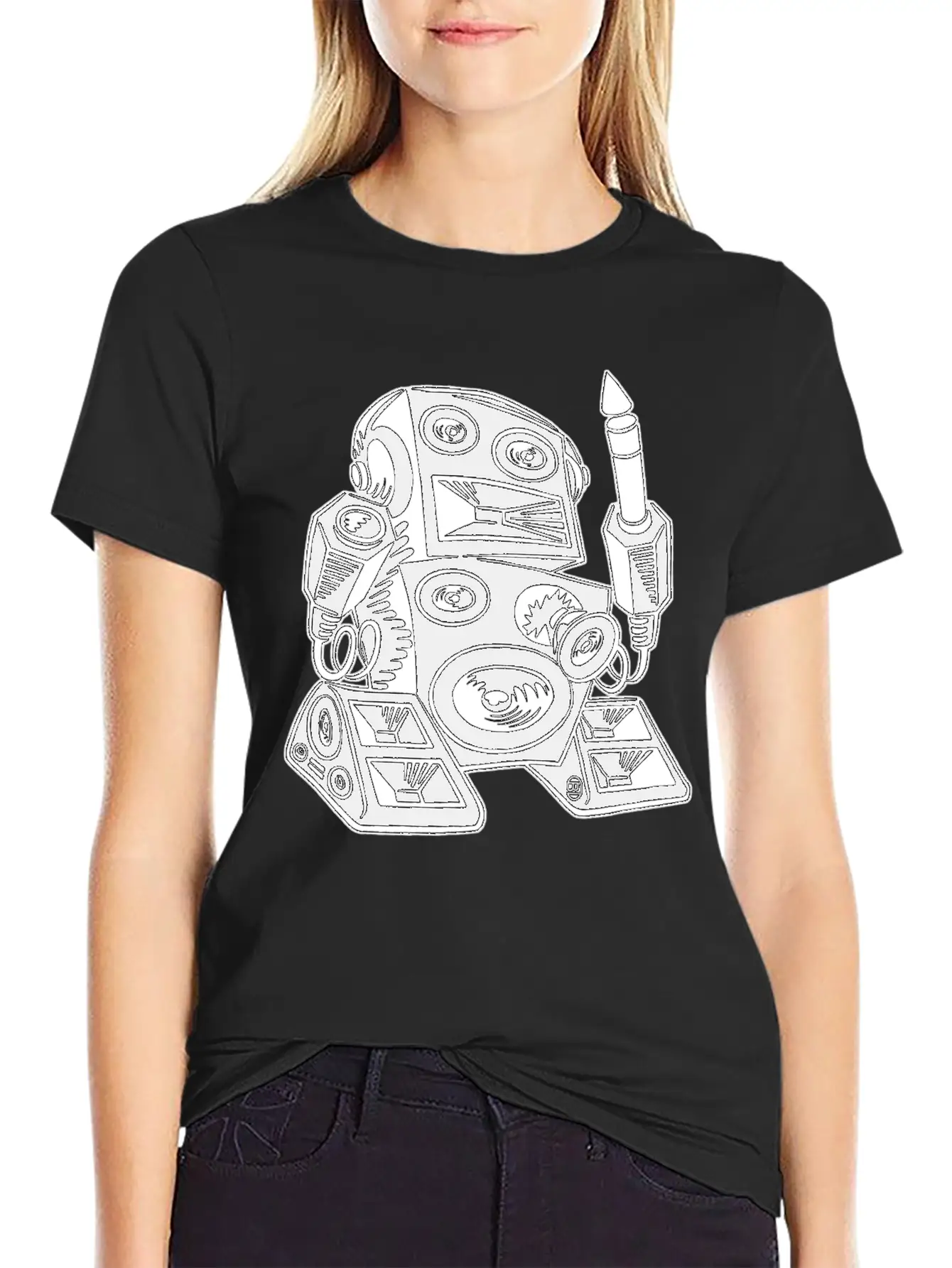 Techno Robot I Relaxed Everyday Tee – Lightweight And Durable Cotton