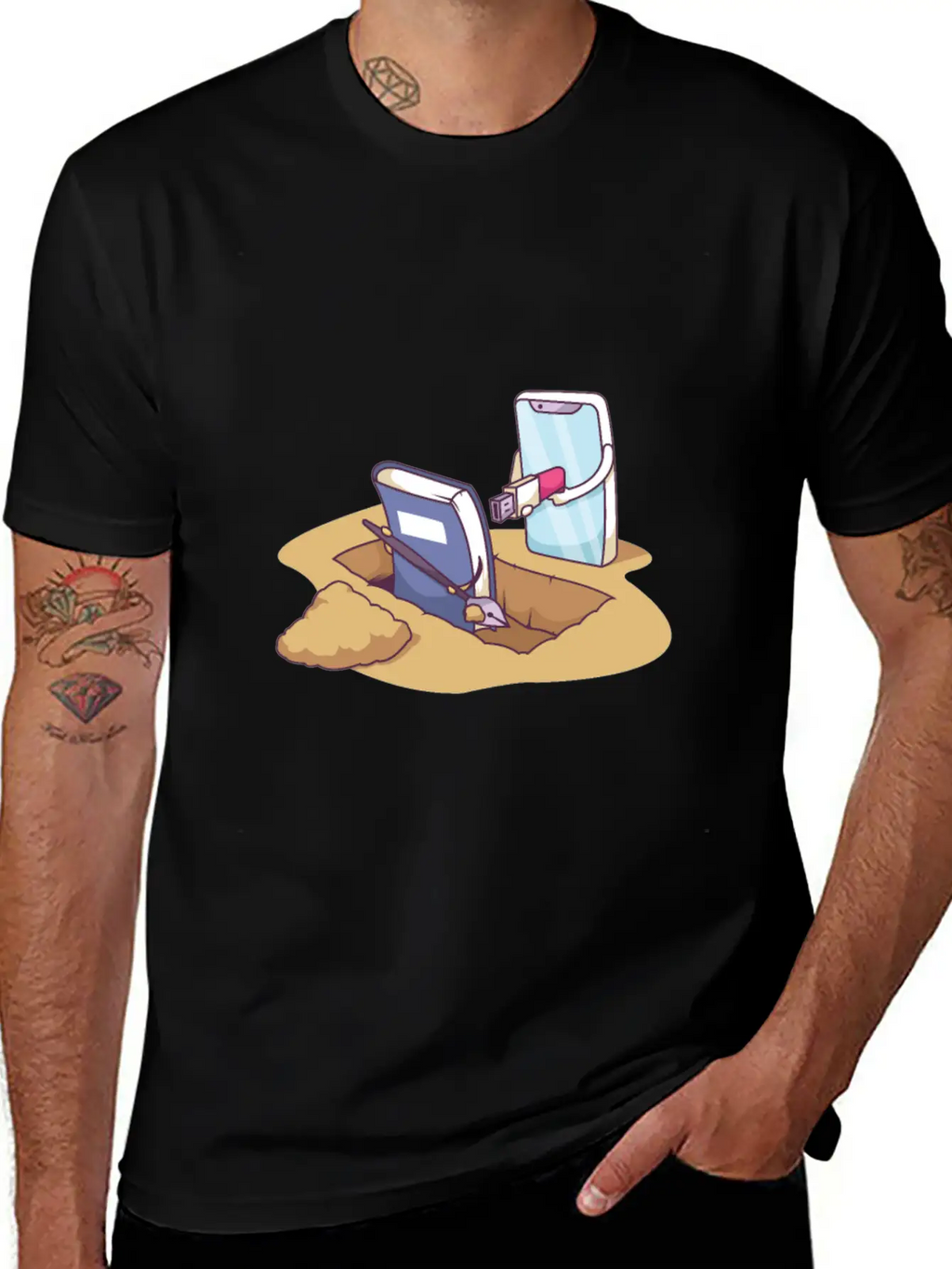 Technology Death By Distruption Breathable Soft Cotton T-Shirt – Timeless Casual Look
