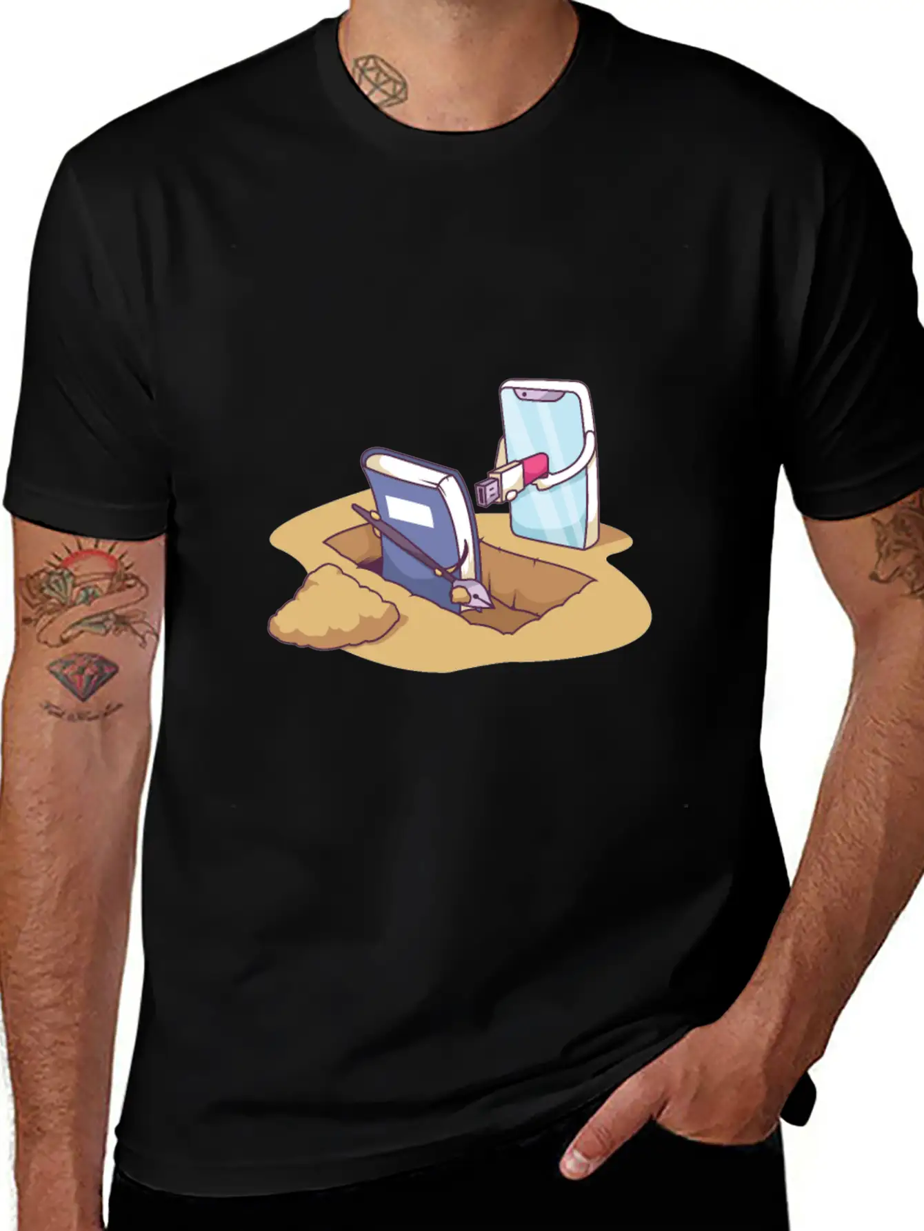 Technology Death By Distruption Breathable Soft Cotton T-Shirt – Timeless Casual Look