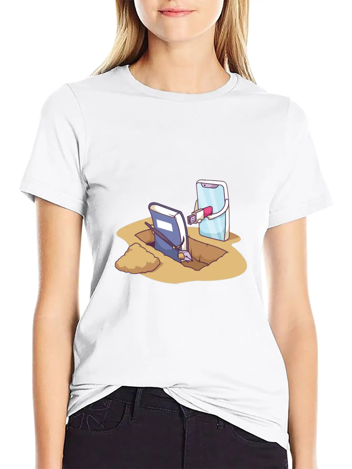 Technology Death By Distruption Breathable Soft Cotton T-Shirt – Timeless Casual Look