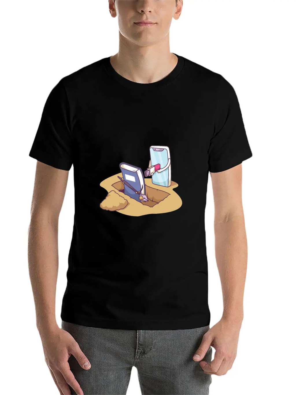 Technology Death By Distruption Breathable Soft Cotton T-Shirt – Timeless Casual Look