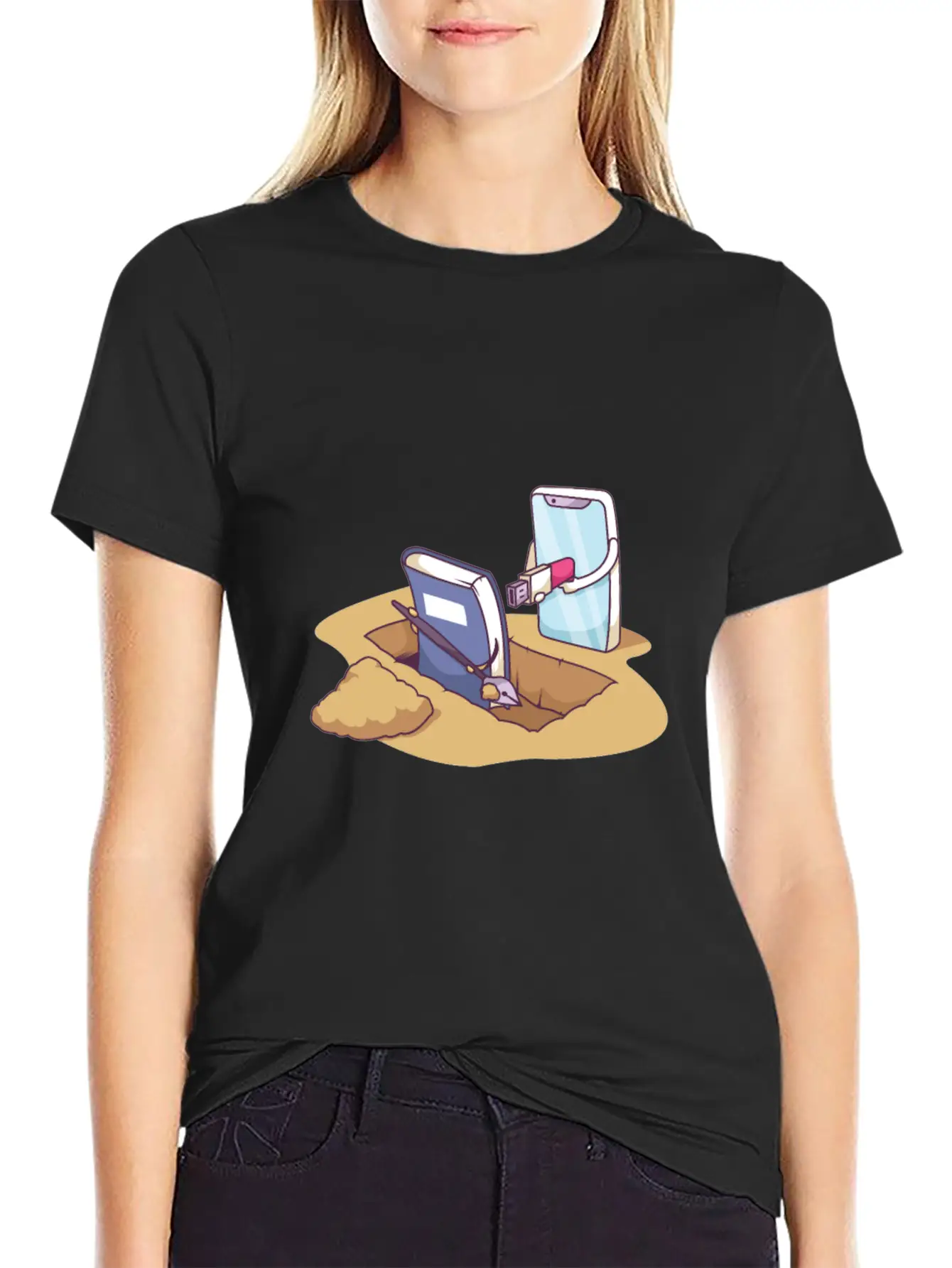 Technology Death By Distruption Breathable Soft Cotton T-Shirt – Timeless Casual Look