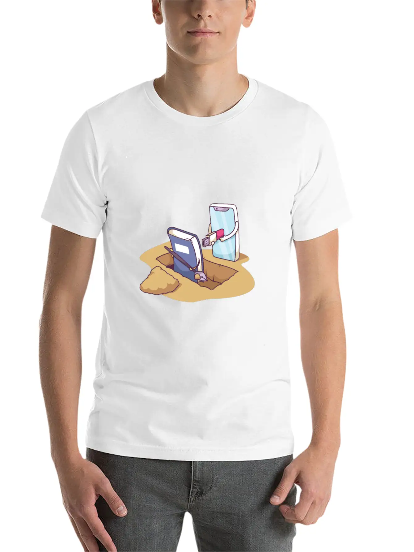 Technology Death By Distruption Breathable Soft Cotton T-Shirt – Timeless Casual Look