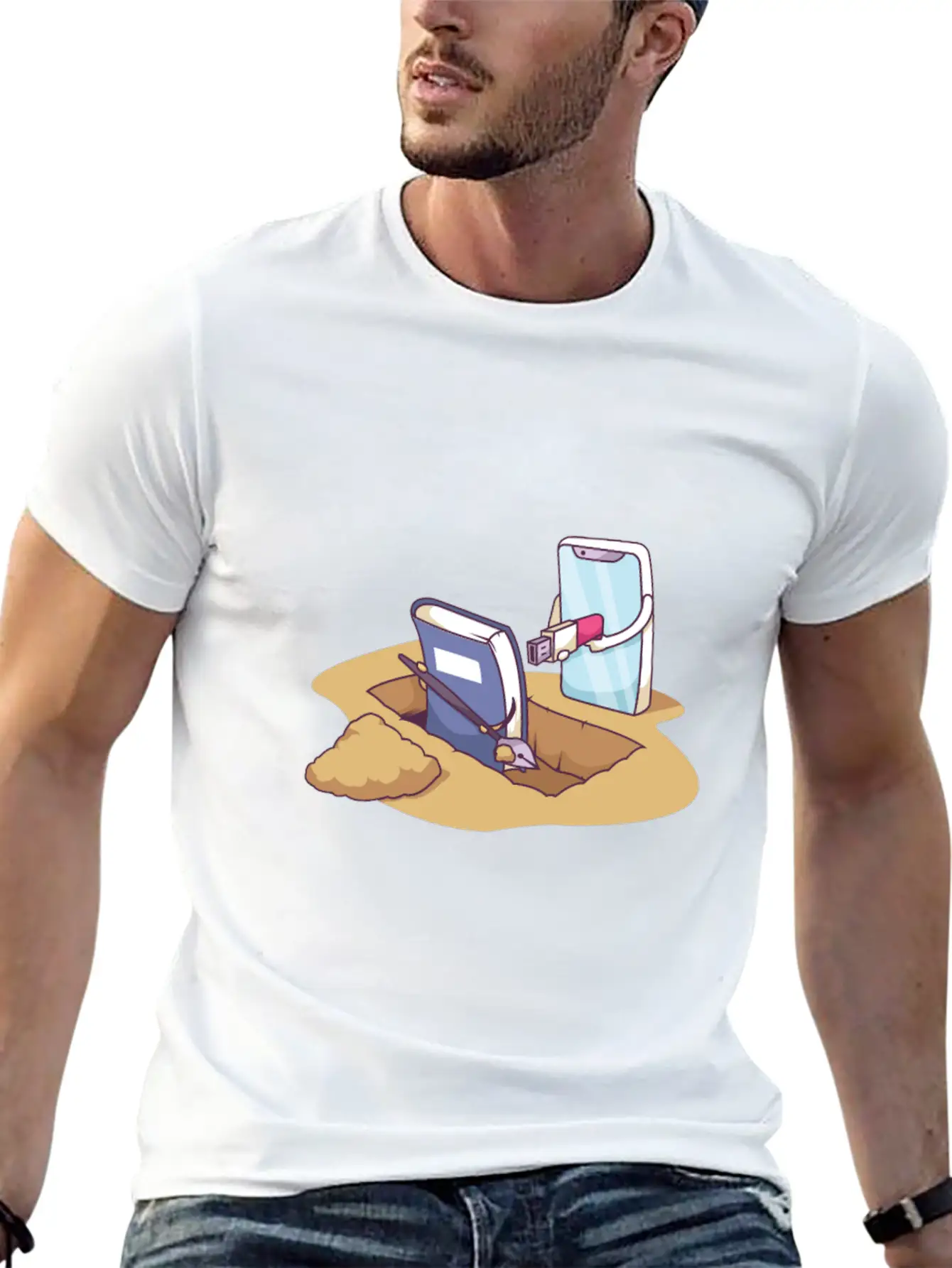 Technology Death By Distruption Breathable Soft Cotton T-Shirt – Timeless Casual Look