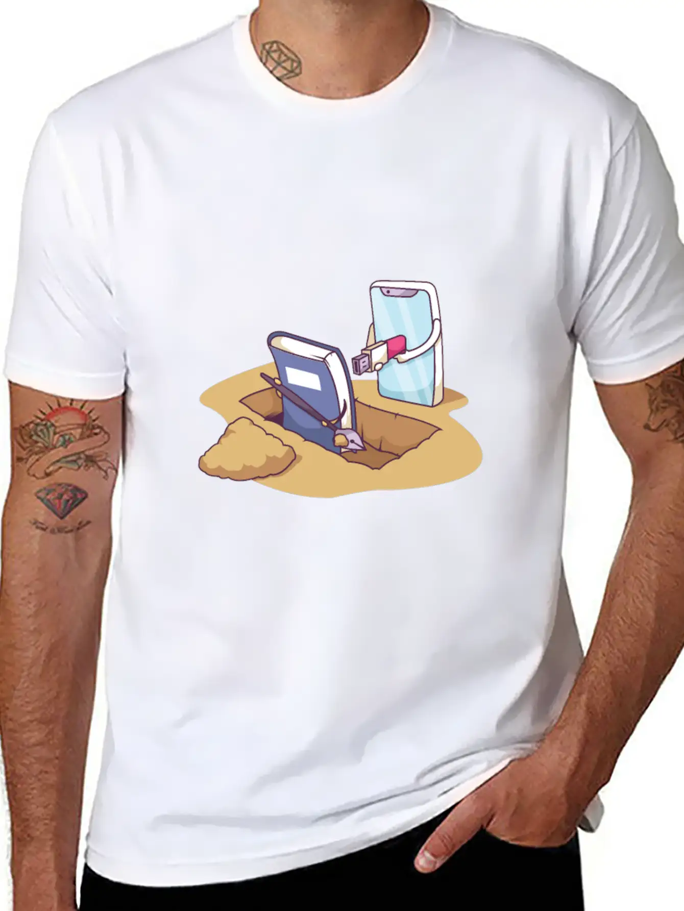 Technology Death By Distruption Breathable Soft Cotton T-Shirt – Timeless Casual Look