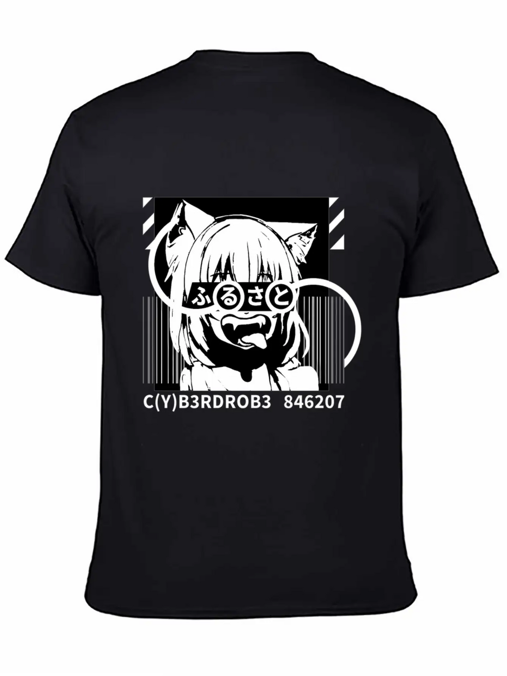 Techwear Japanese Anime Bite Down Timeless Short Sleeve Tee – Comfy And Minimalist Design