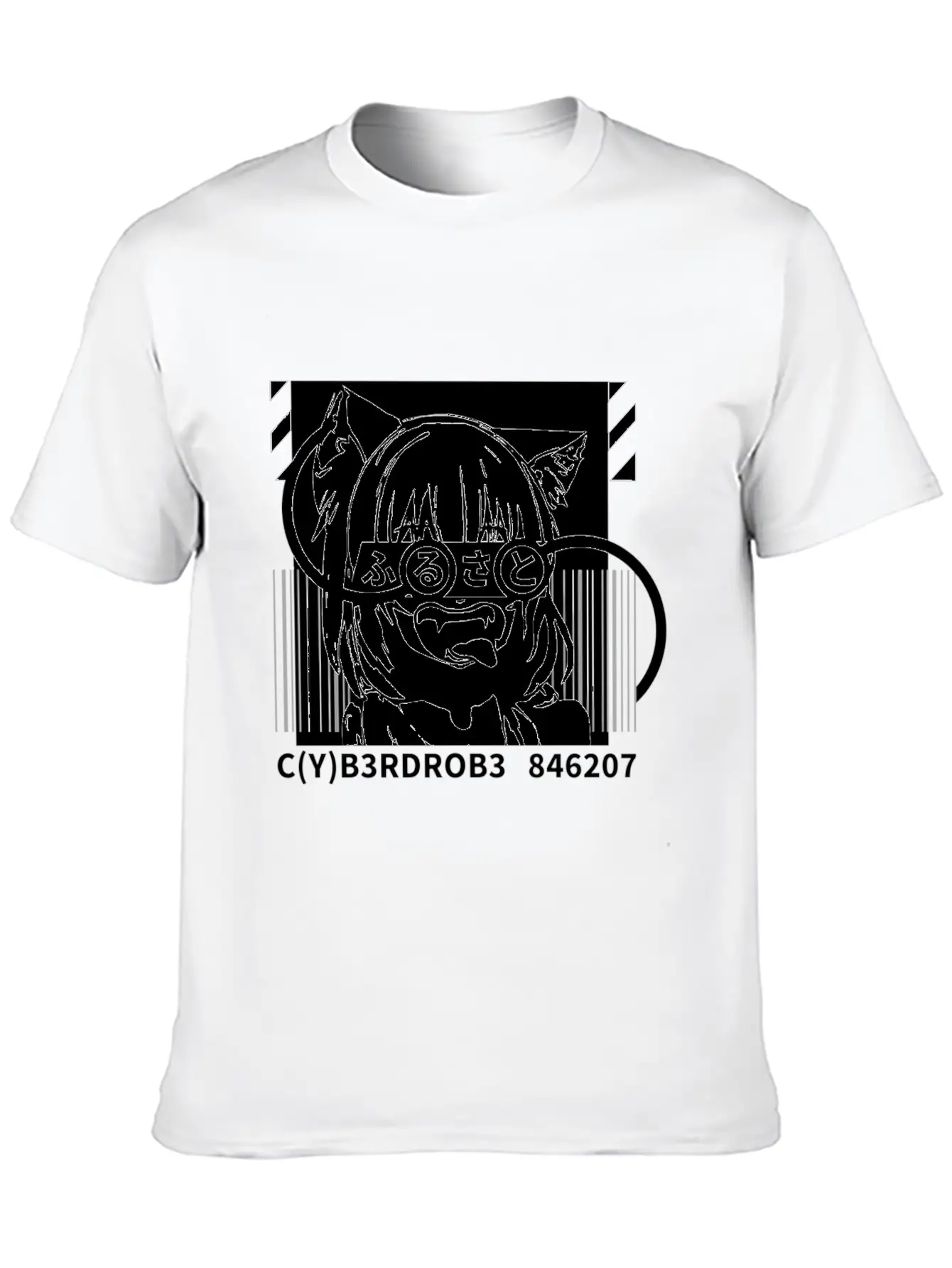Techwear Japanese Anime Bite Down Timeless Short Sleeve Tee – Comfy And Minimalist Design