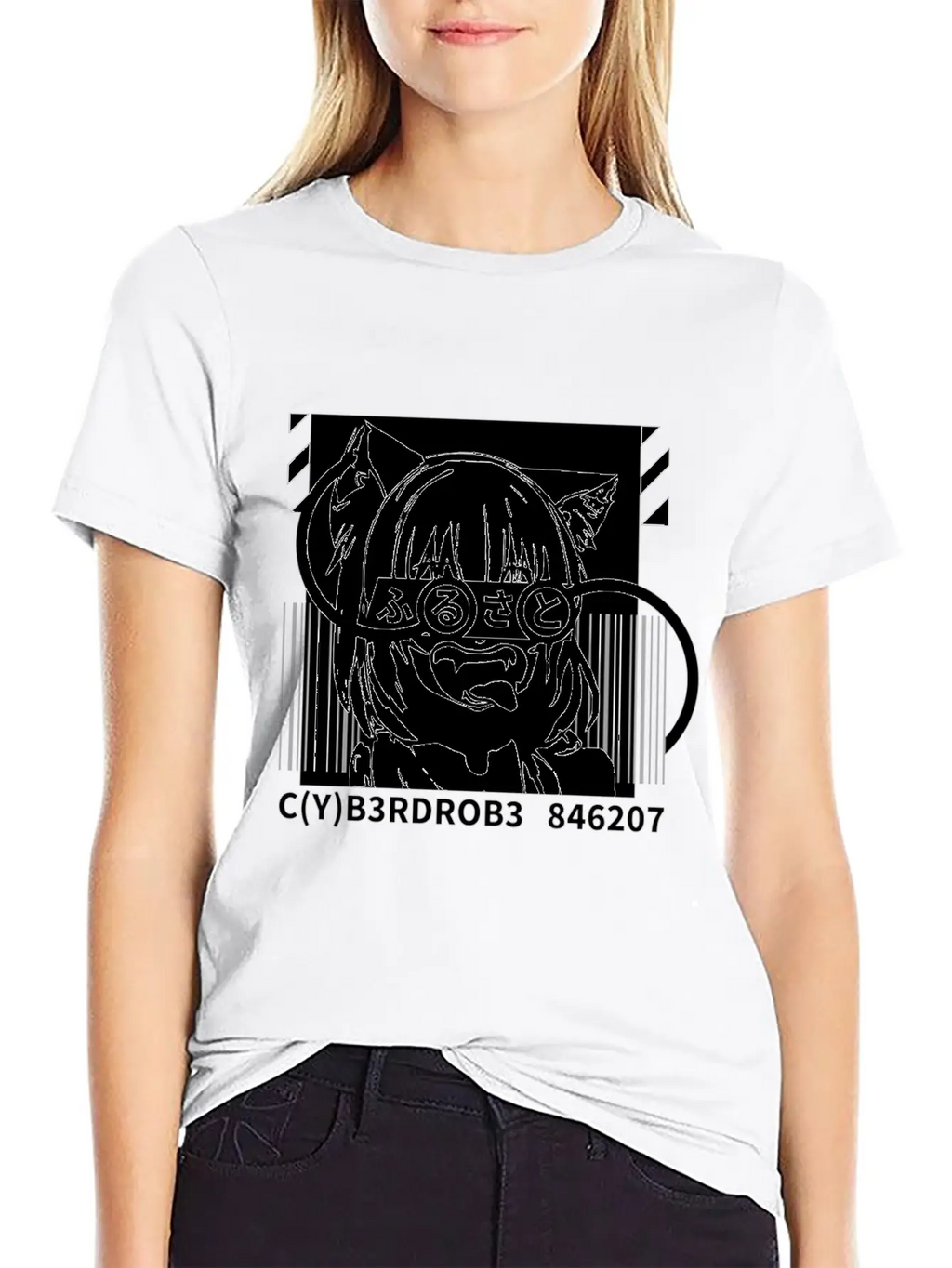 Techwear Japanese Anime Bite Down Timeless Short Sleeve Tee – Comfy And Minimalist Design