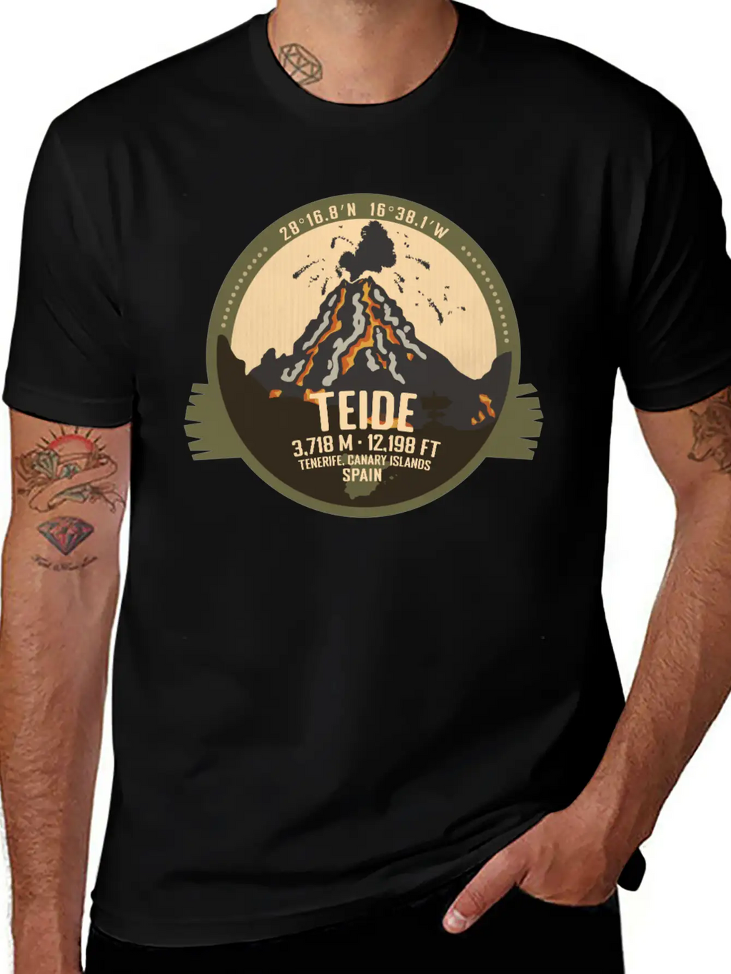 Teide Volcano Tenerife, Canary Islands, Spain Timeless Short Sleeve Tee – Comfy And Minimalist Design