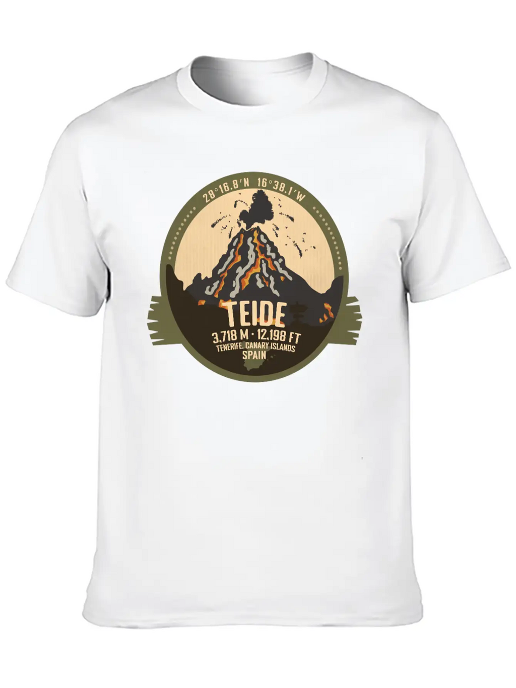 Teide Volcano Tenerife, Canary Islands, Spain Timeless Short Sleeve Tee – Comfy And Minimalist Design