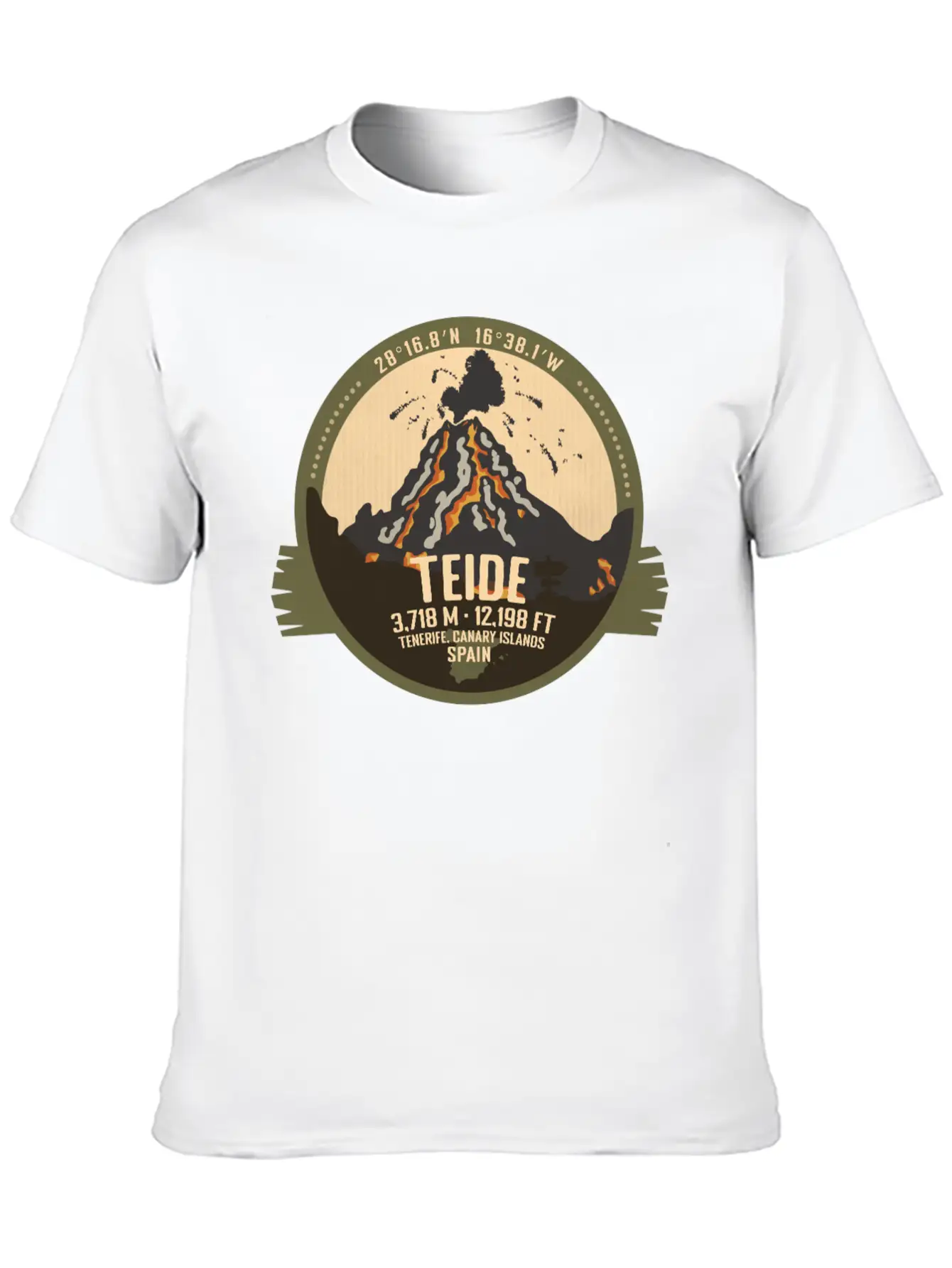 Teide Volcano Tenerife, Canary Islands, Spain Timeless Short Sleeve Tee – Comfy And Minimalist Design
