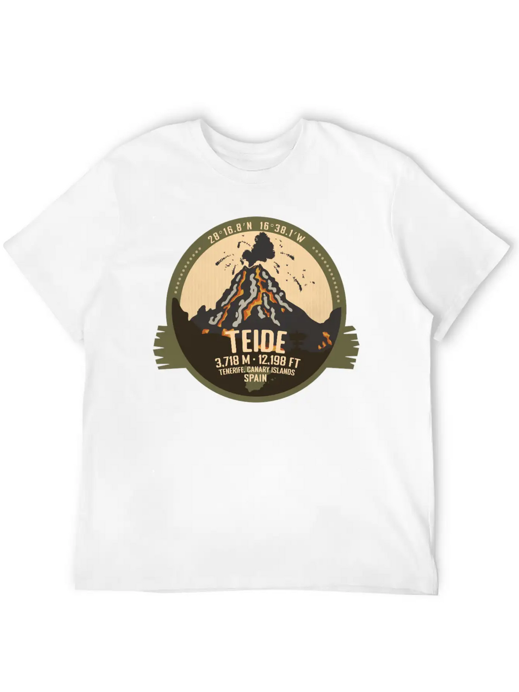 Teide Volcano Tenerife, Canary Islands, Spain Timeless Short Sleeve Tee – Comfy And Minimalist Design