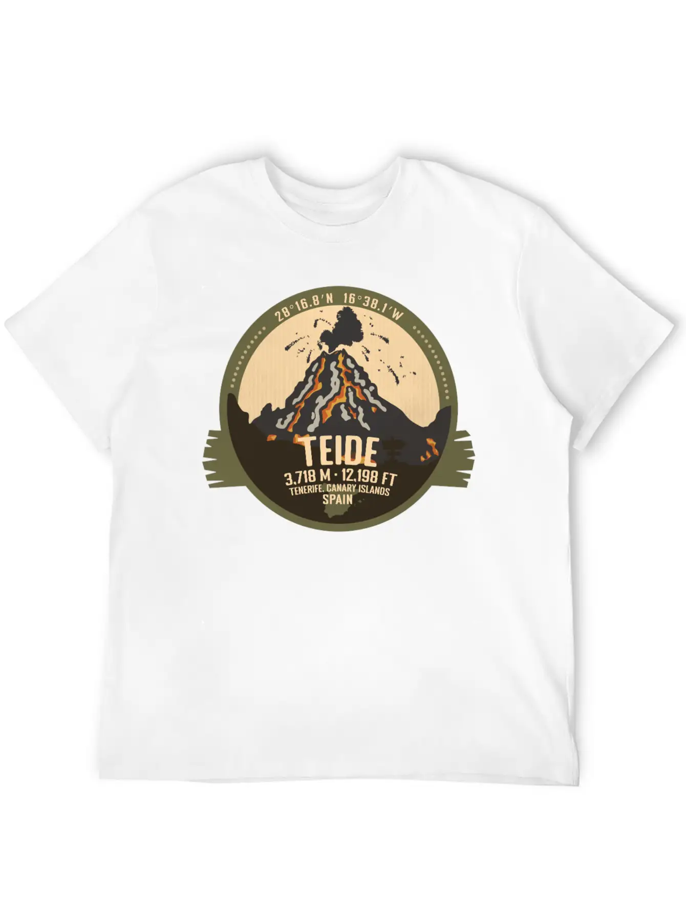 Teide Volcano Tenerife, Canary Islands, Spain Timeless Short Sleeve Tee – Comfy And Minimalist Design