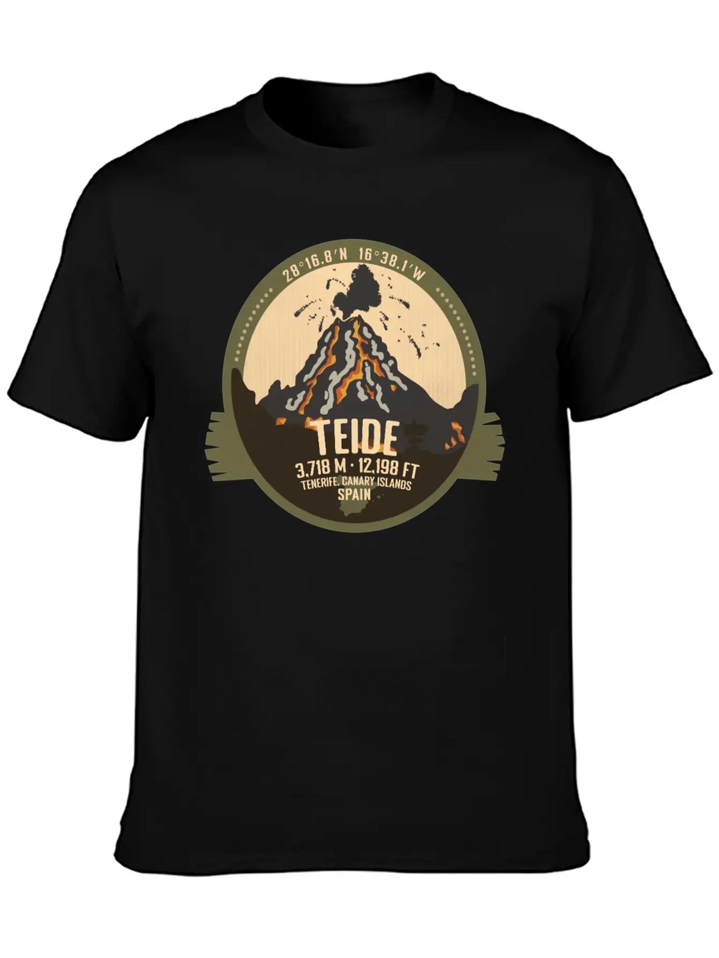 Teide Volcano Tenerife, Canary Islands, Spain Timeless Short Sleeve Tee – Comfy And Minimalist Design