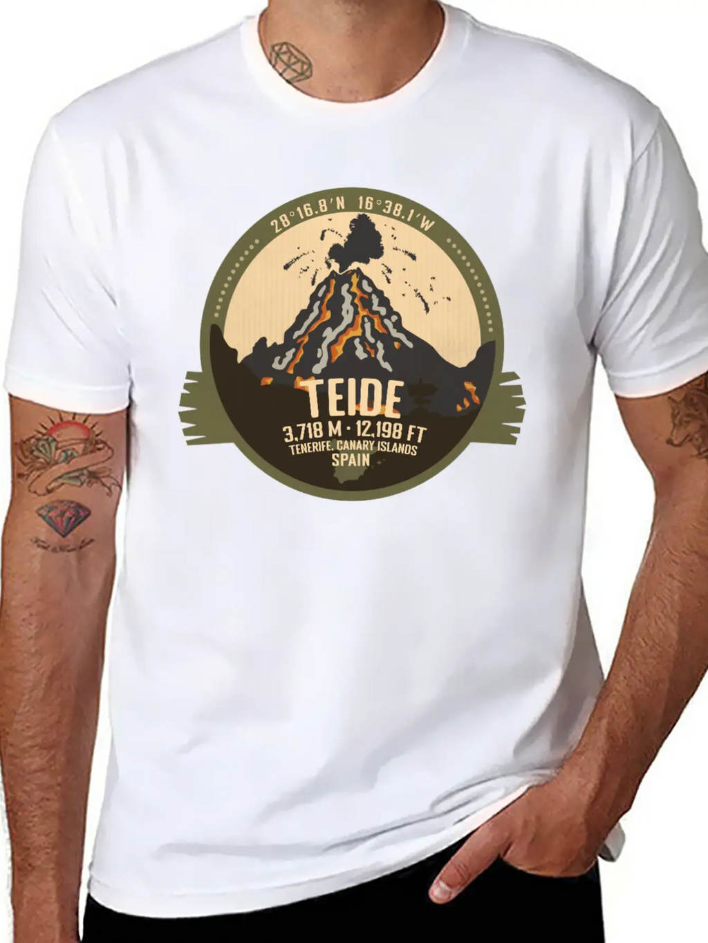 Teide Volcano Tenerife, Canary Islands, Spain Timeless Short Sleeve Tee – Comfy And Minimalist Design